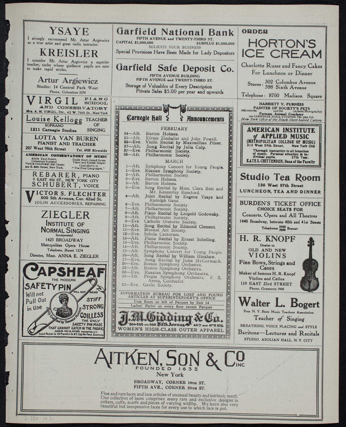 Burton Holmes Travelogue: Panama, February 23, 1913, program page 3