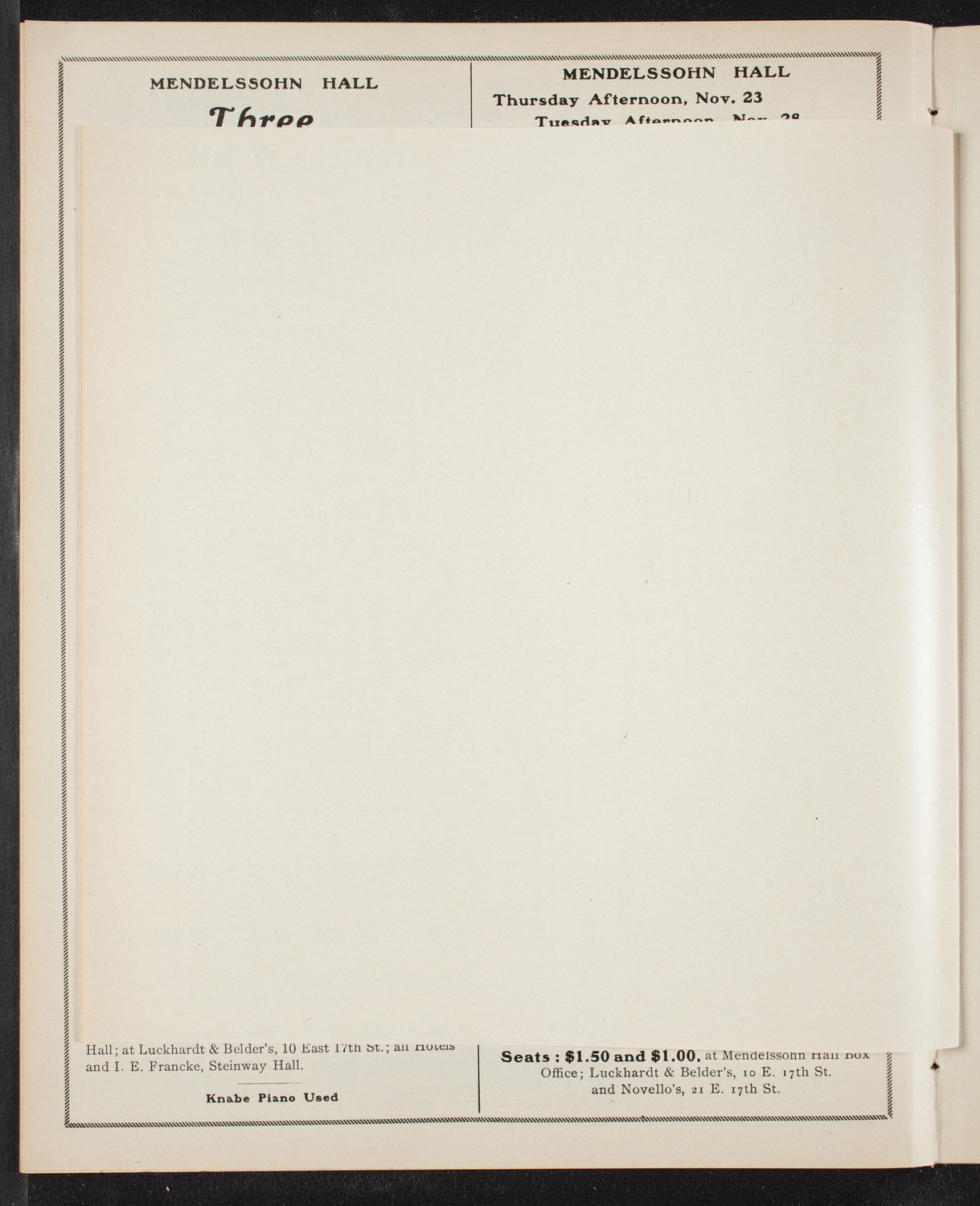 New York Symphony Orchestra, November 12, 1905, program page 12