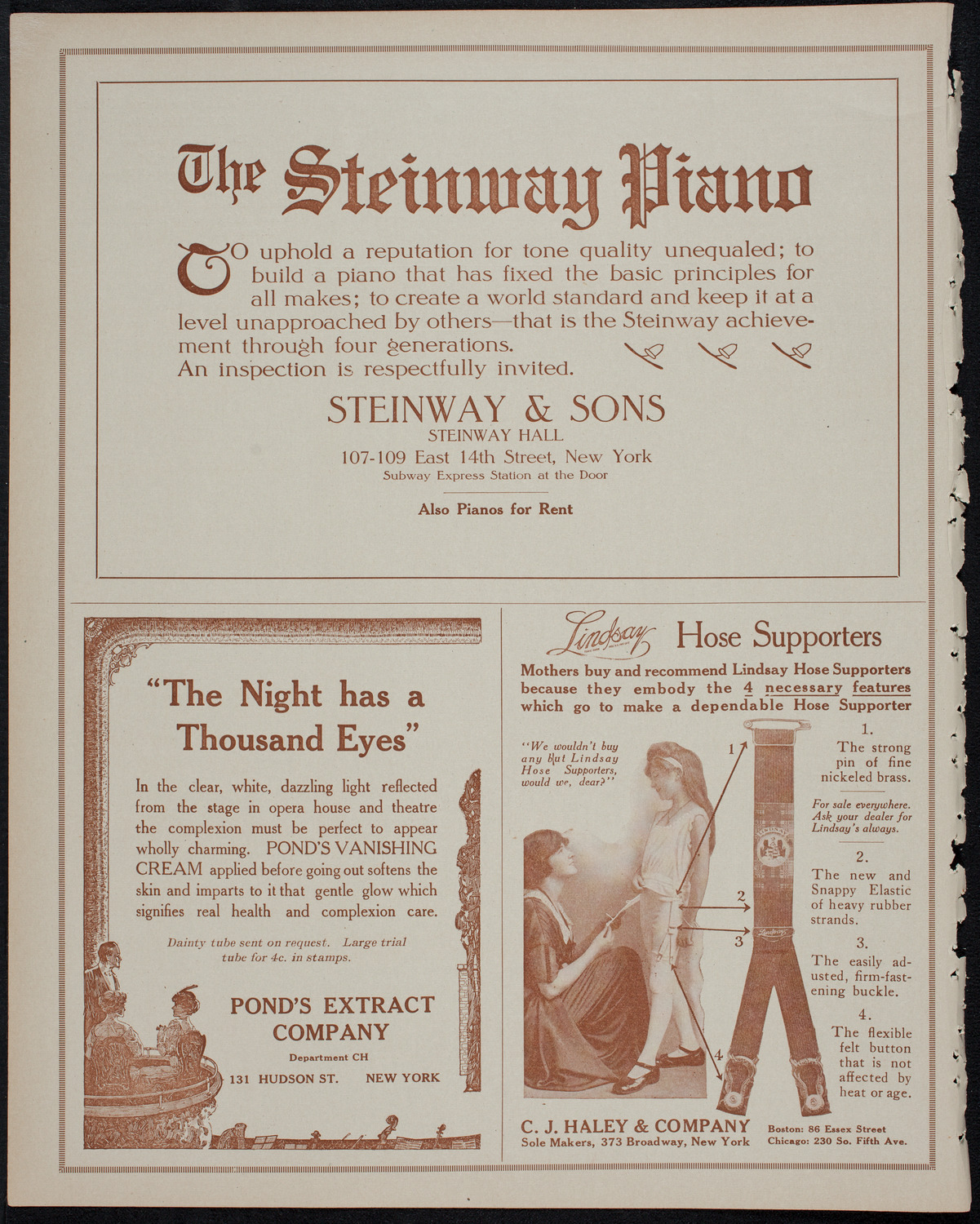 Geraldine Farrar, Soprano, October 25, 1913, program page 4