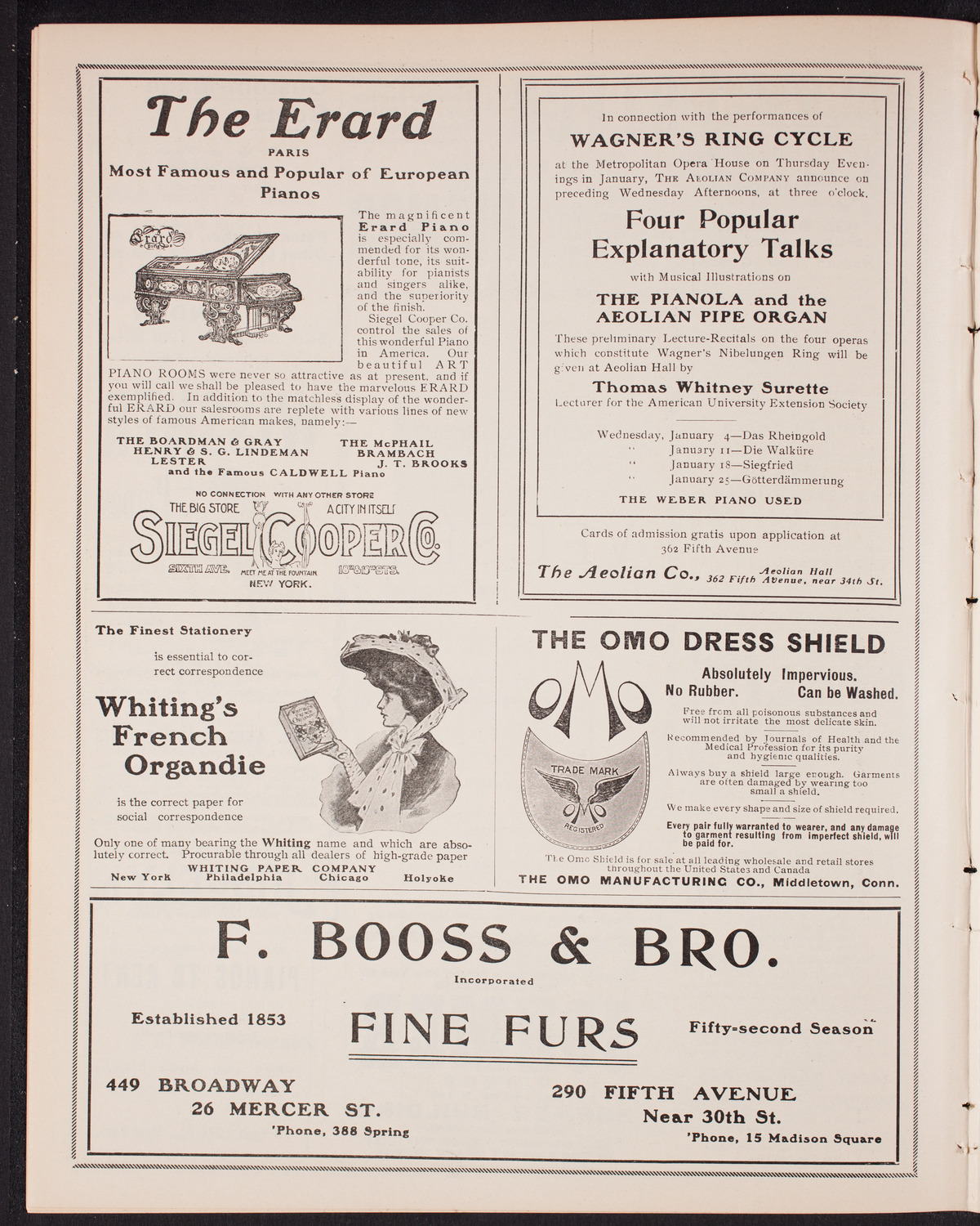 Franz von Vecsey, Violin, January 17, 1905, program page 6