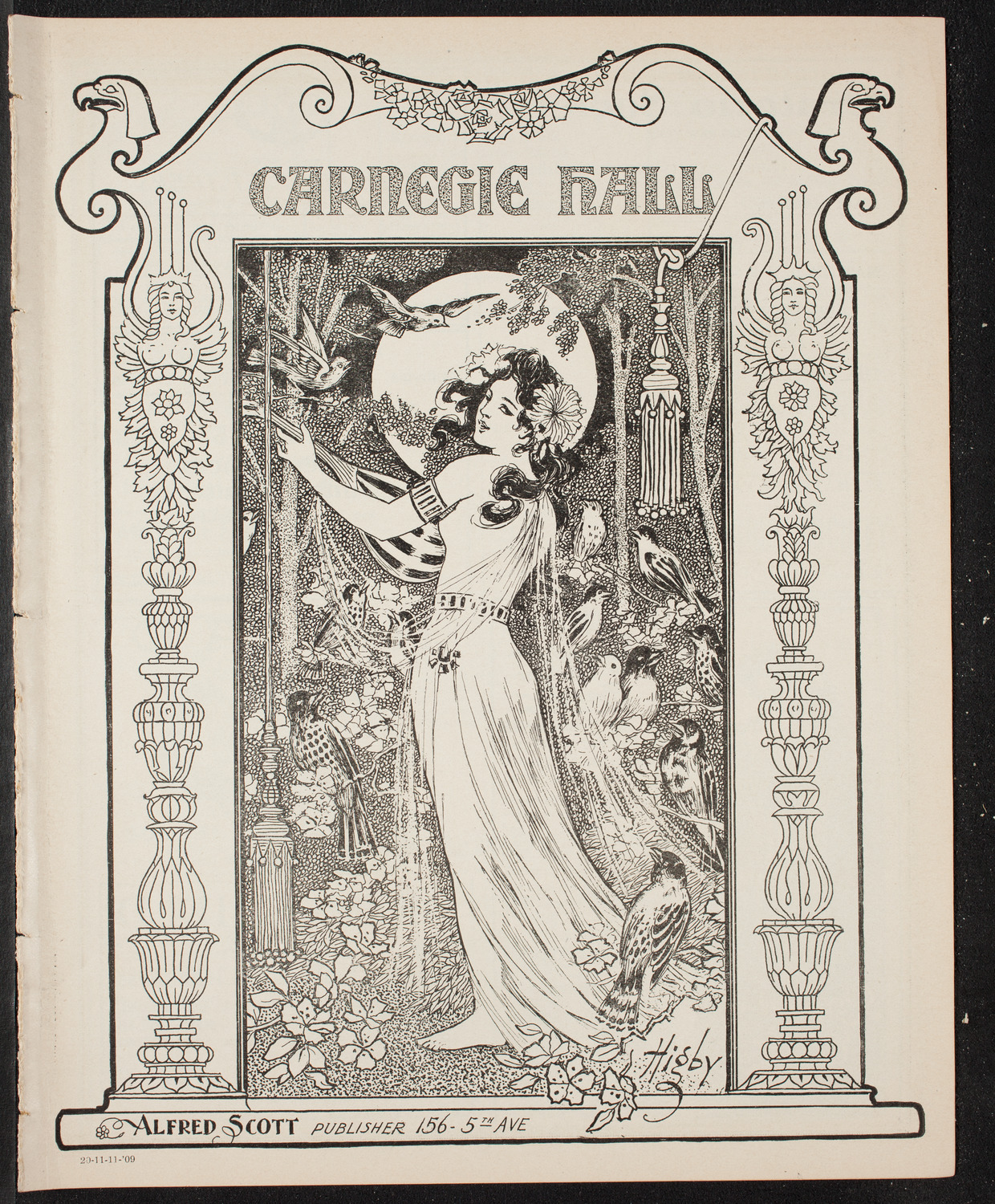 Boston Symphony Orchestra, November 11, 1909, program page 1