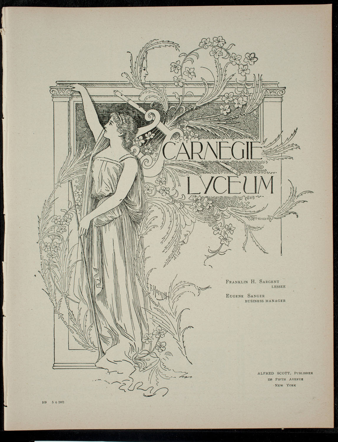 The Plaza Republican Club Annual Reception and Vaudeville, May 4, 1901, program page 1