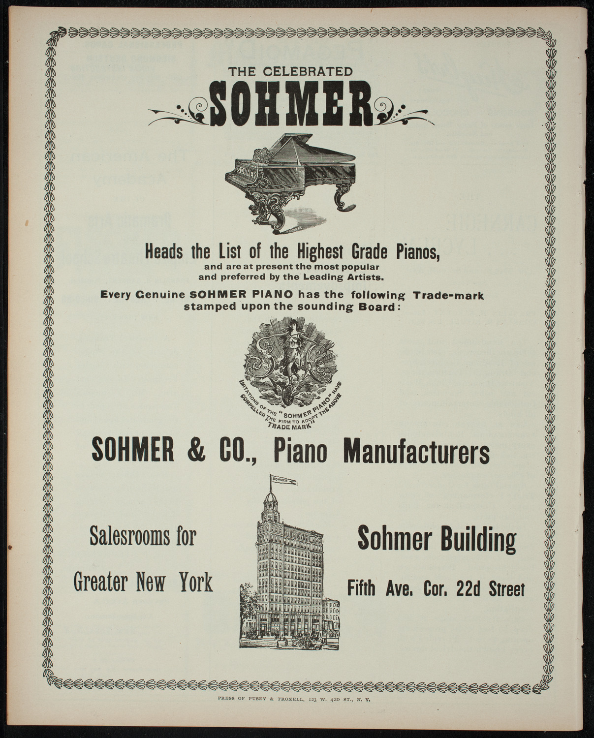 Shakespeare Recital by Marshall Darrach, November 11, 1898, program page 8