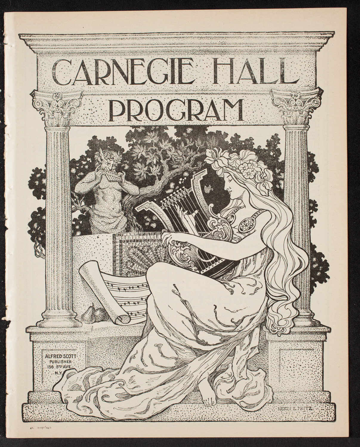 New York Symphony Orchestra, January 17, 1904, program page 1
