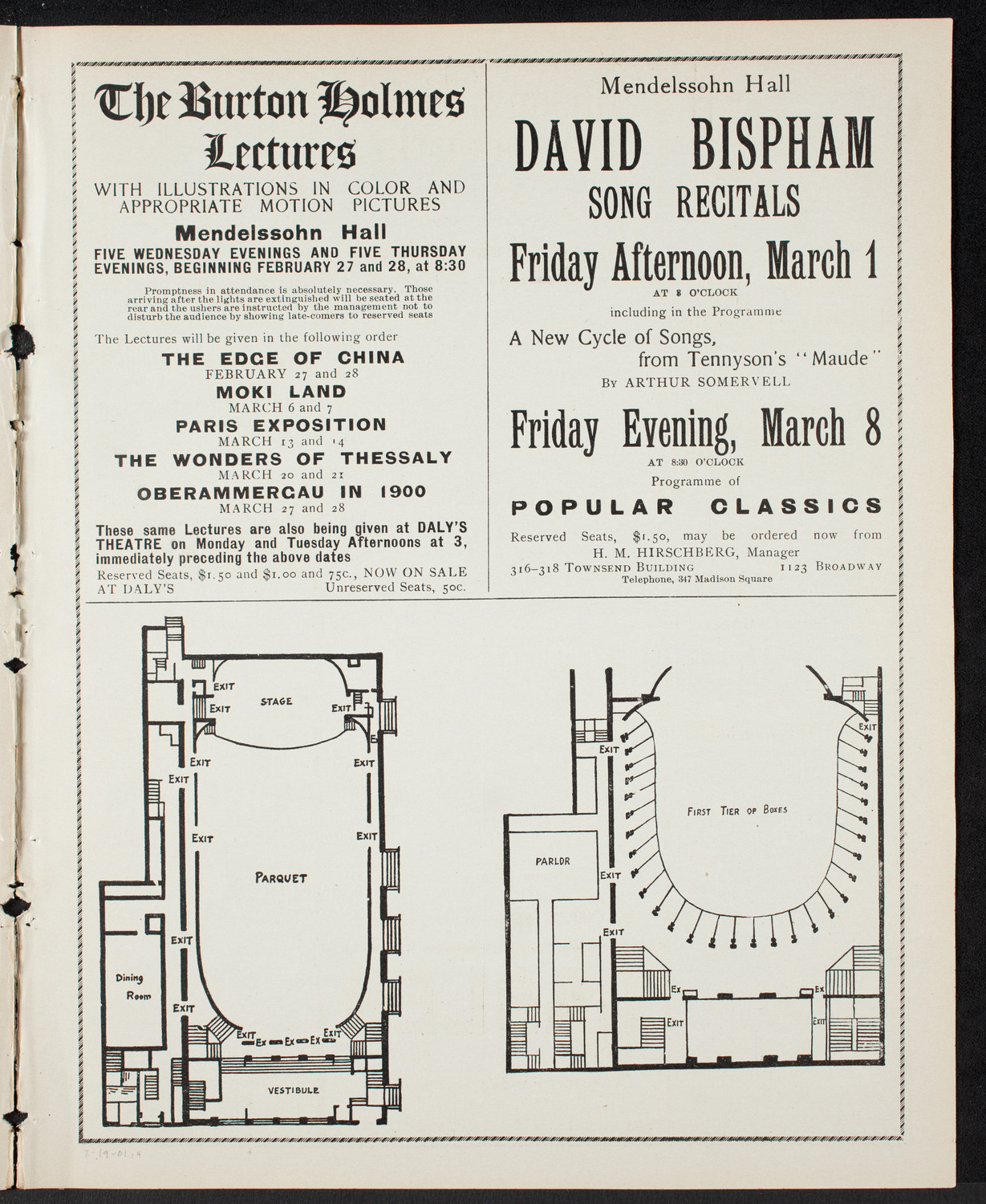 New York Banks' Glee Club, February 19, 1901, program page 7