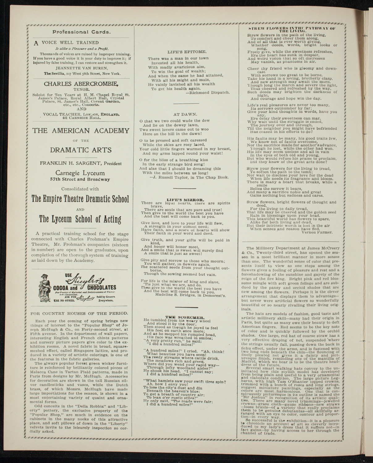 Graduation: Packard's Business College, May 11, 1897, program page 2