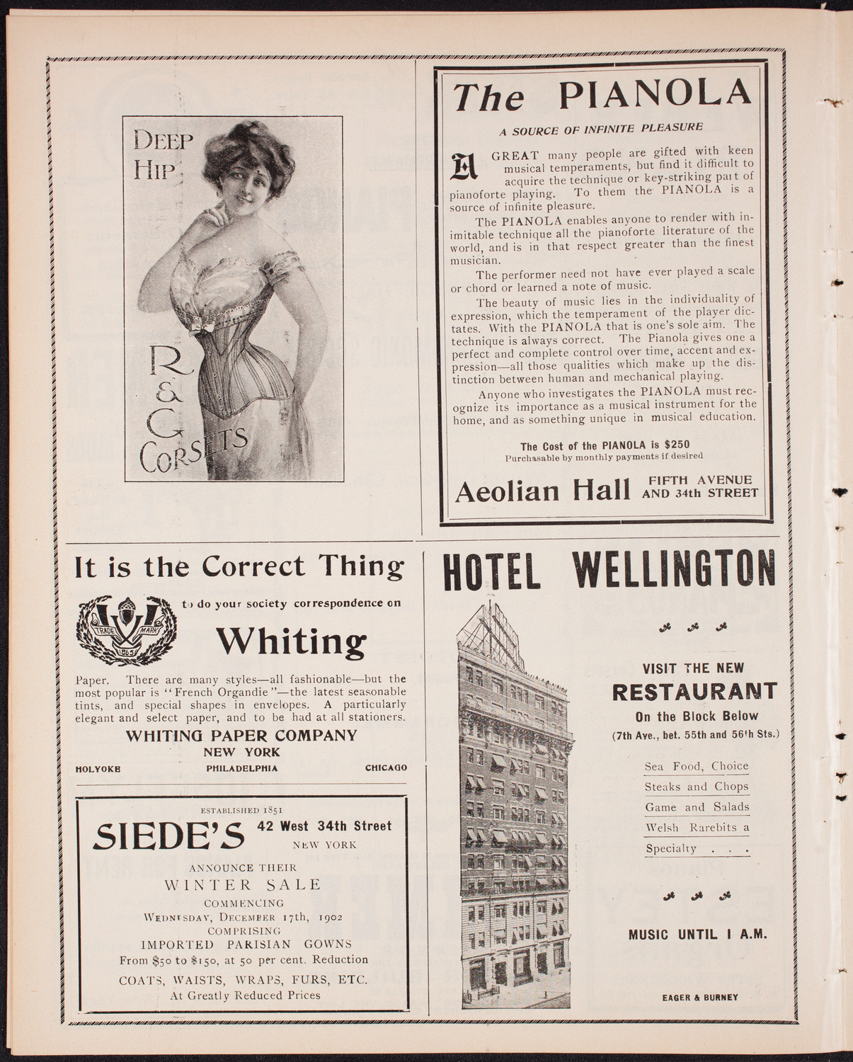 New York Philharmonic, December 19, 1902, program page 6