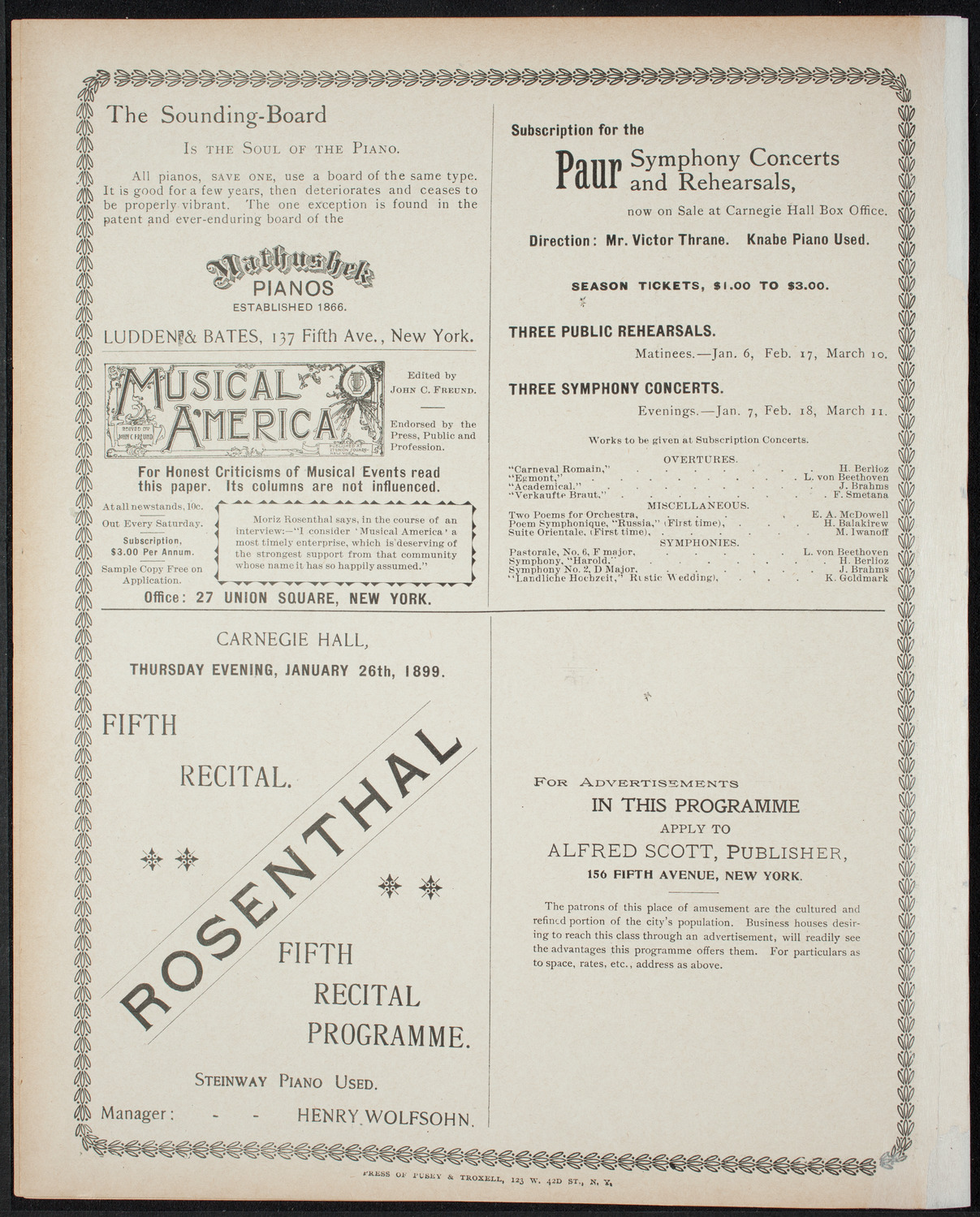 Oratorio Society of New York, December 31, 1898, program page 8