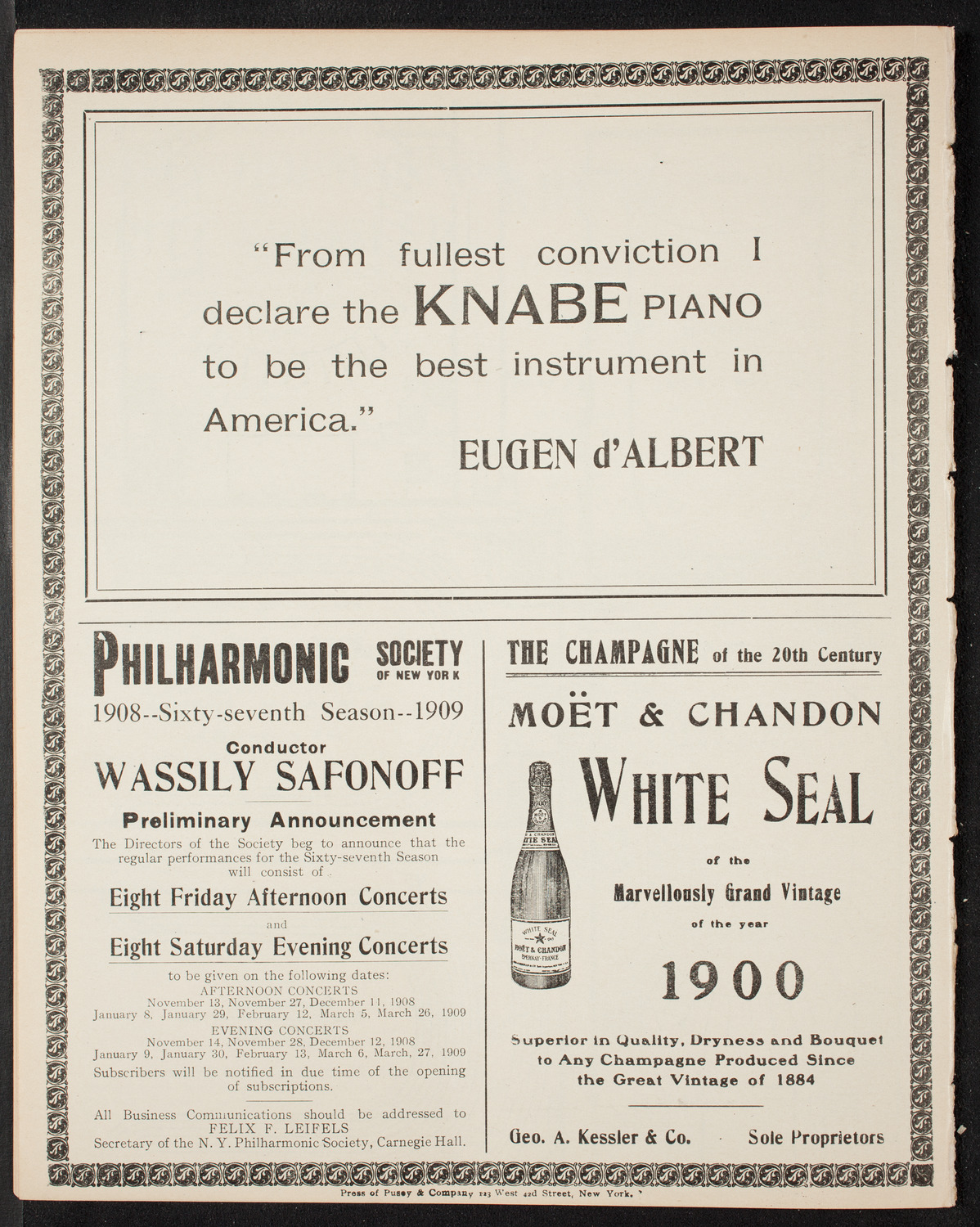 MacDowell Memorial Concert, March 31, 1908, program page 12