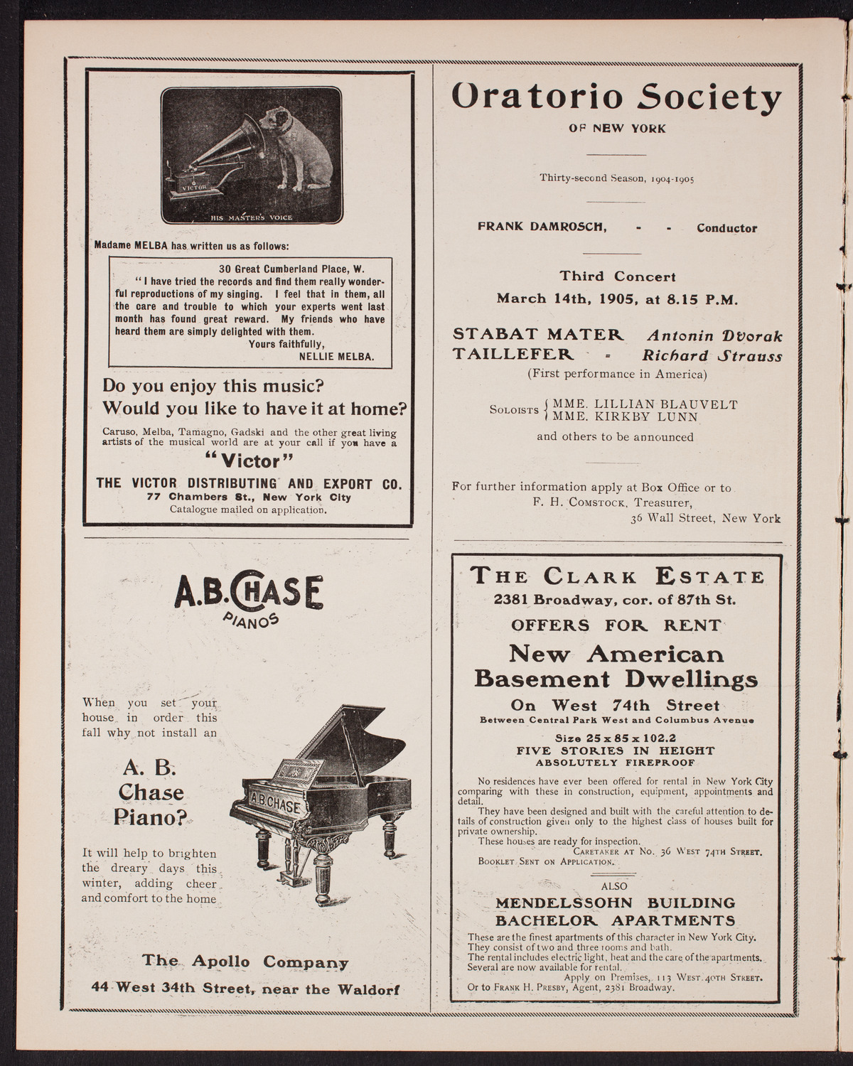 Symphony Concert for Young People, January 7, 1905, program page 2