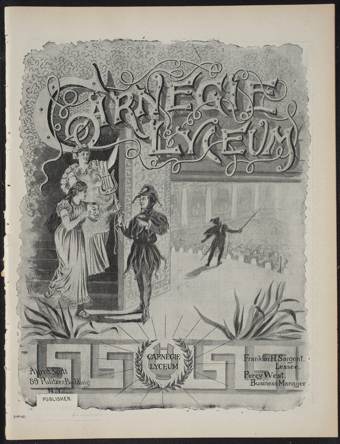 Graduation: New York School of Expression, May 20, 1897, program page 1