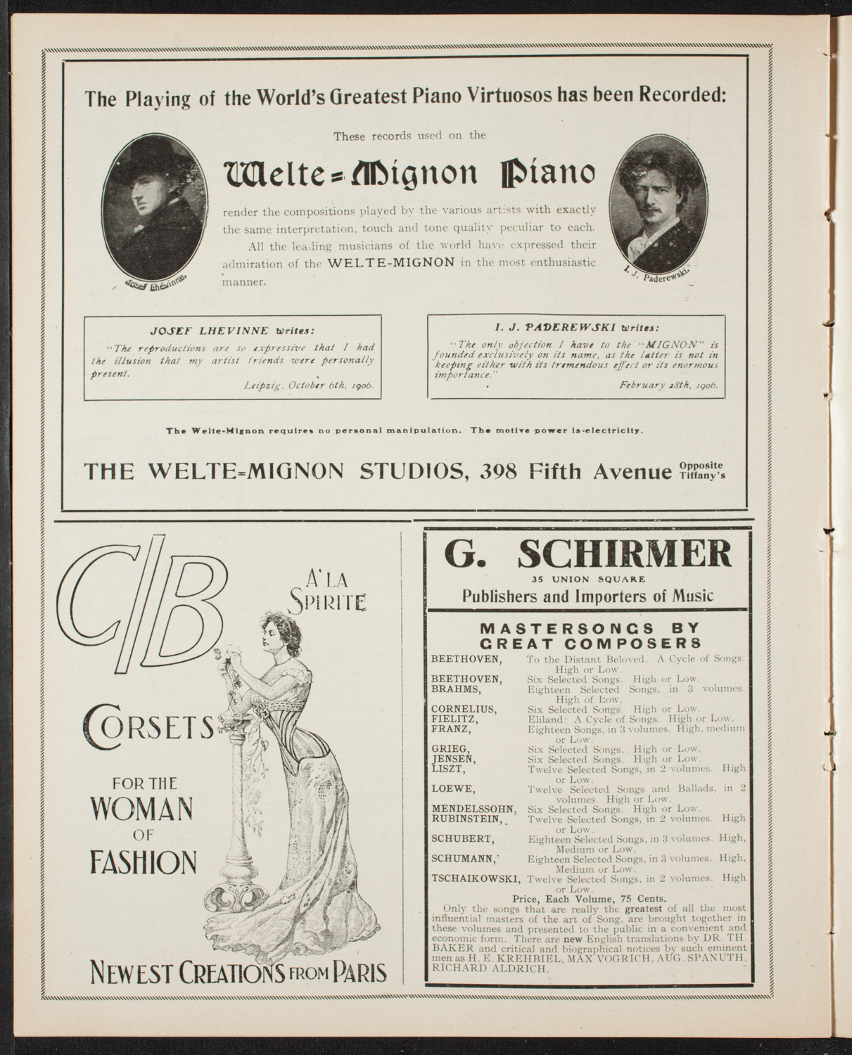 Boston Symphony Orchestra, February 21, 1907, program page 8