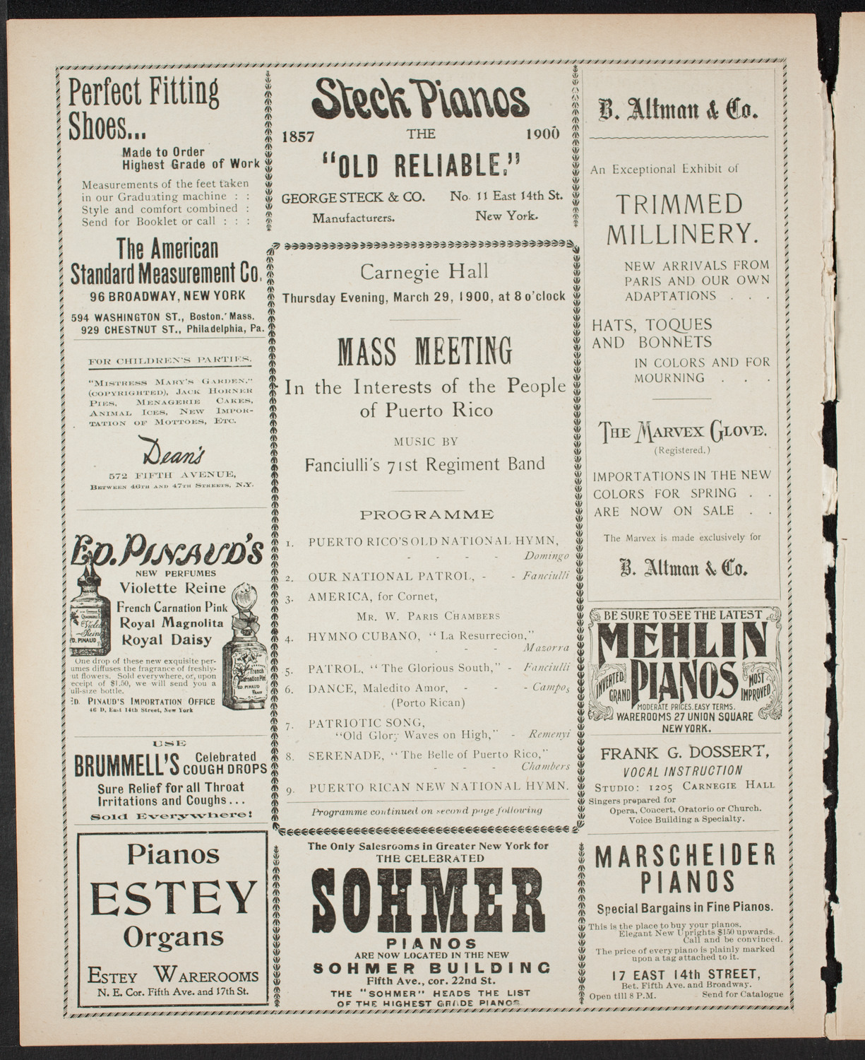 Mass Meeting in the Interests of the People of Puerto Rico, March 29, 1900, program page 4