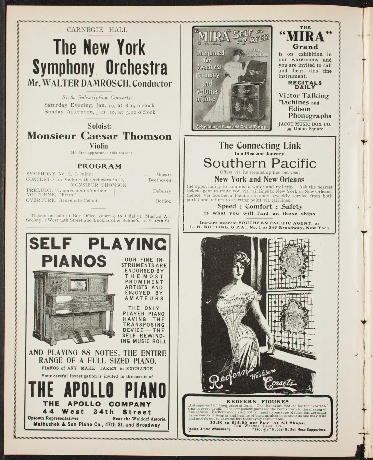 Lillian Nordica, Soprano, with the New York Philharmonic, January 8, 1907, program page 2