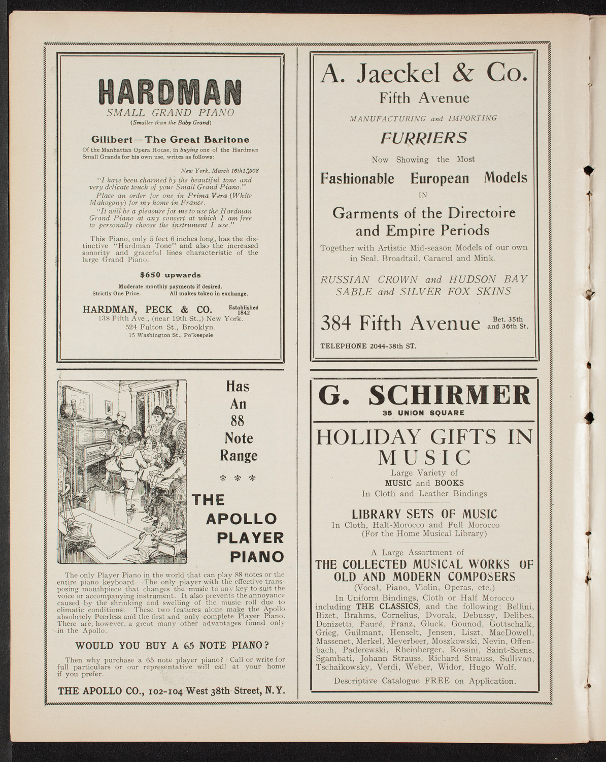 Russian Symphony Society of New York, December 10, 1908, program page 8