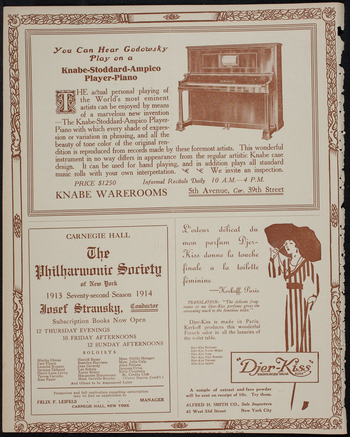Geraldine Farrar, Soprano, October 25, 1913, program page 12