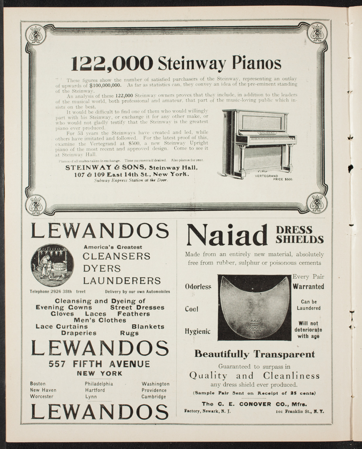 Boston Symphony Orchestra, February 23, 1907, program page 4