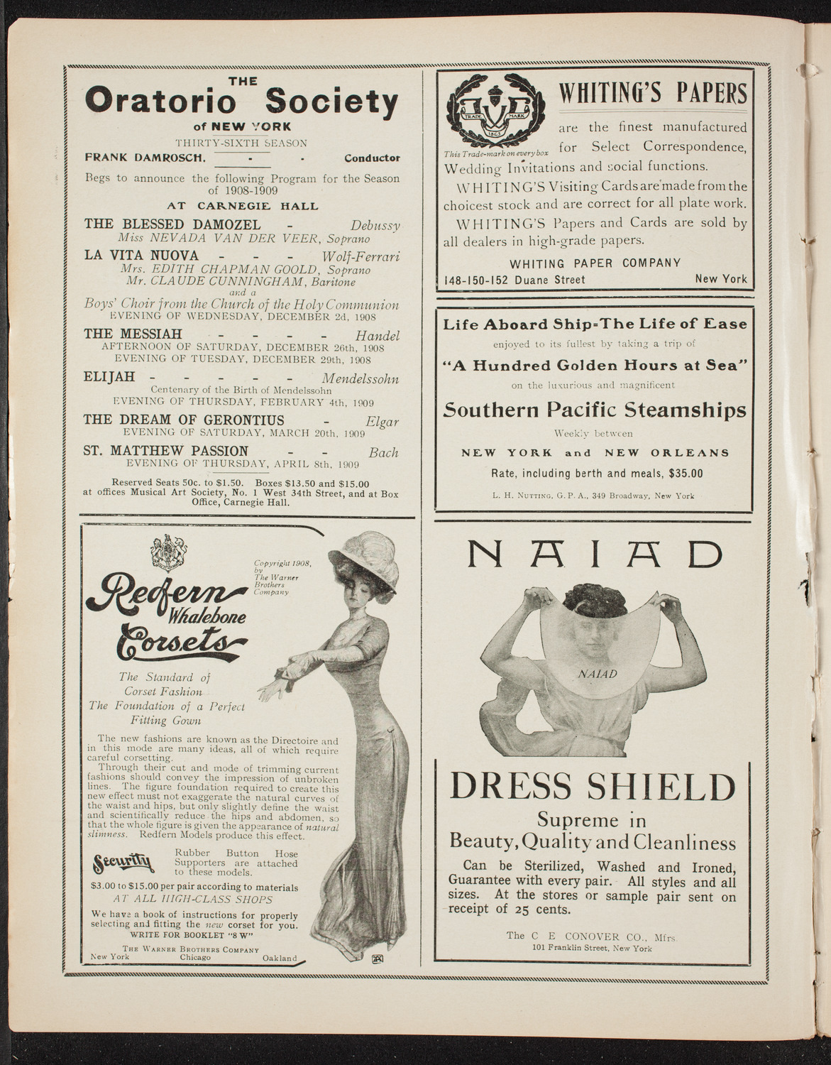 Benefit: St. Mark's Hospital, November 27, 1908, program page 2