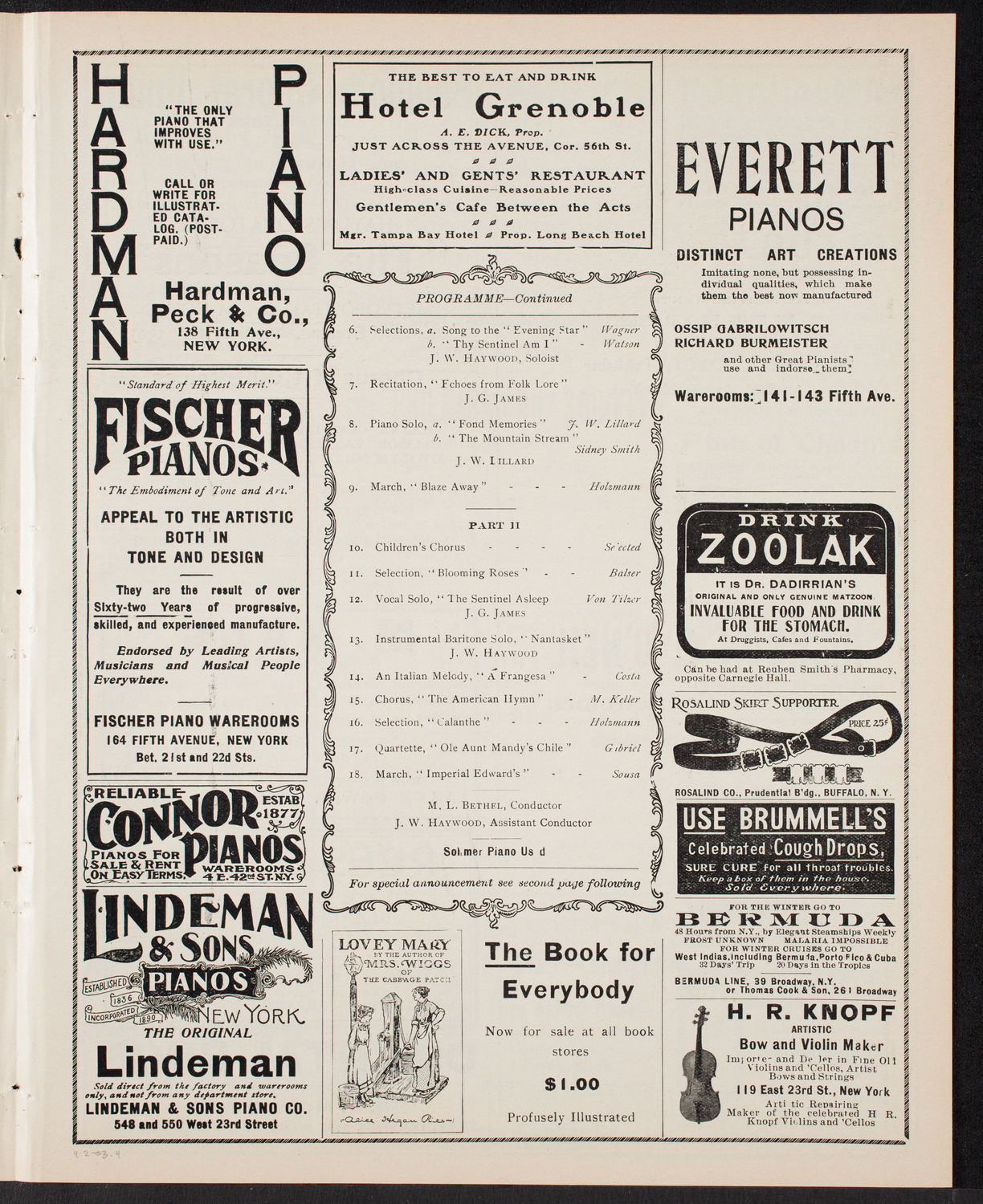 Mt. Tabor Manual Training and Industrial School Symphony Concert, April 2, 1903, program page 7