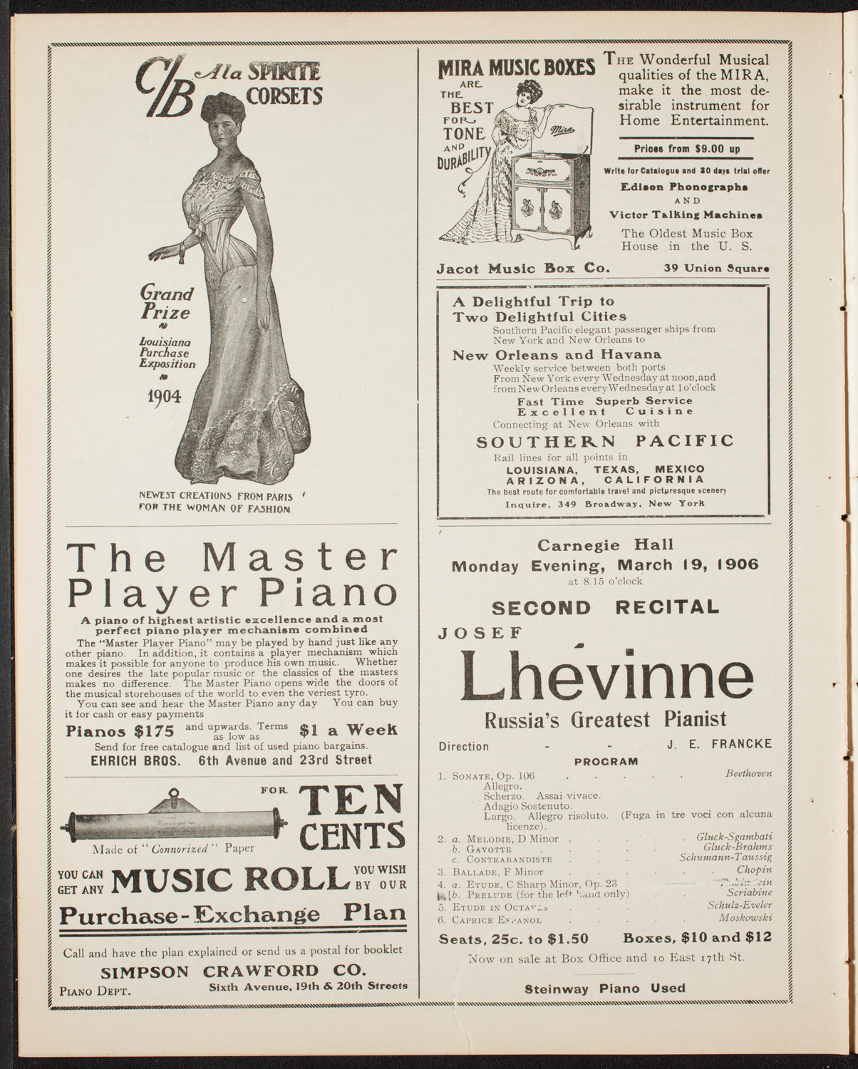 Russian Symphony Society of New York, March 17, 1906, program page 8