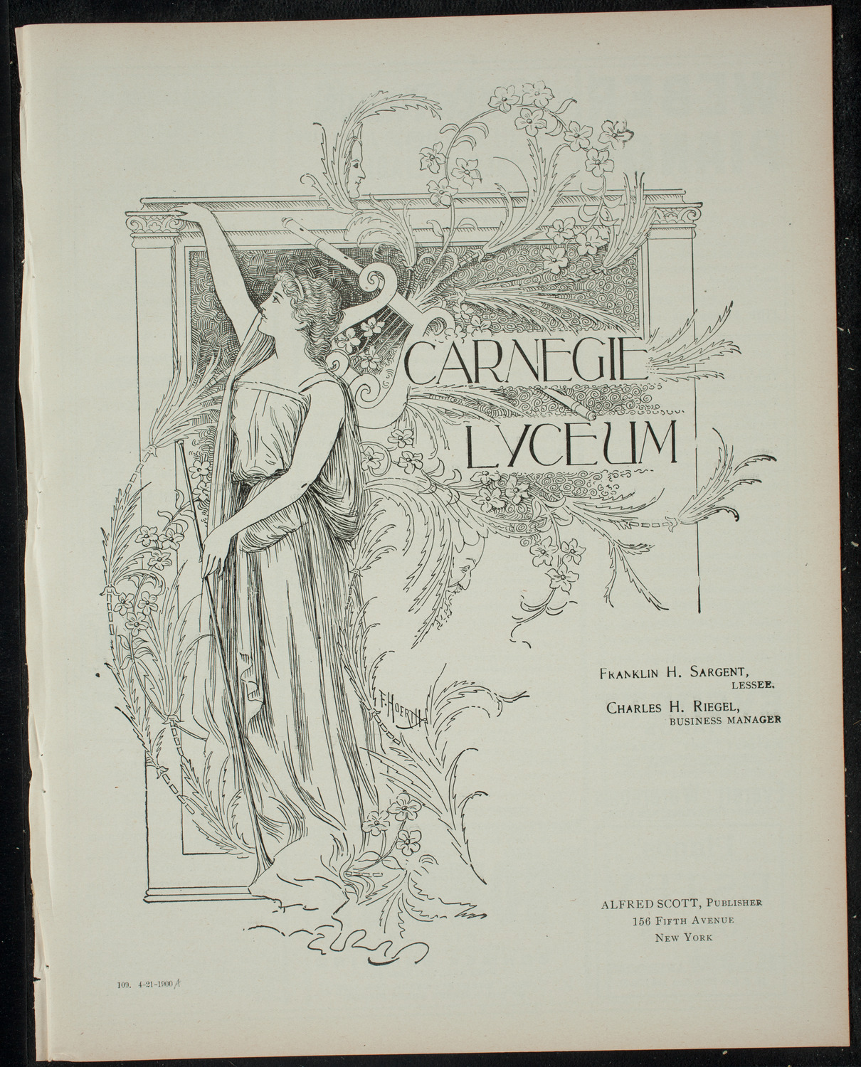 Jack the Giant Killer, April 21, 1900, program page 1