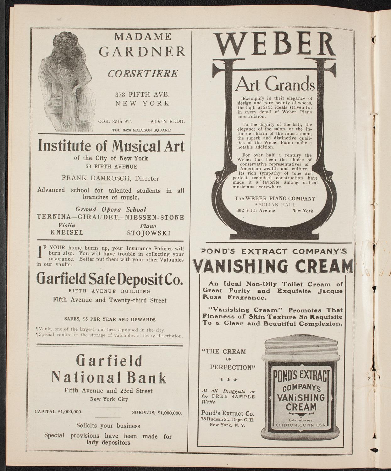 Marcella Sembrich, Soprano, March 1, 1910, program page 6