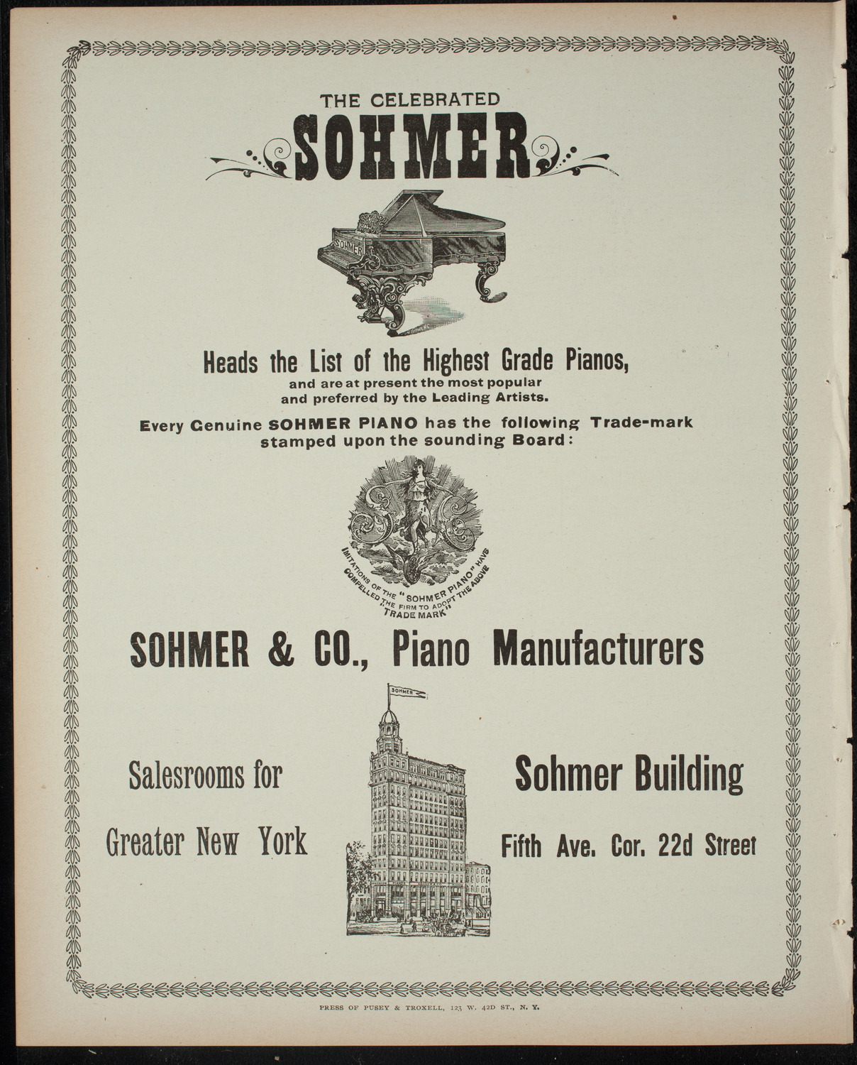 Alice in Wonderland, April 14, 1899, program page 8