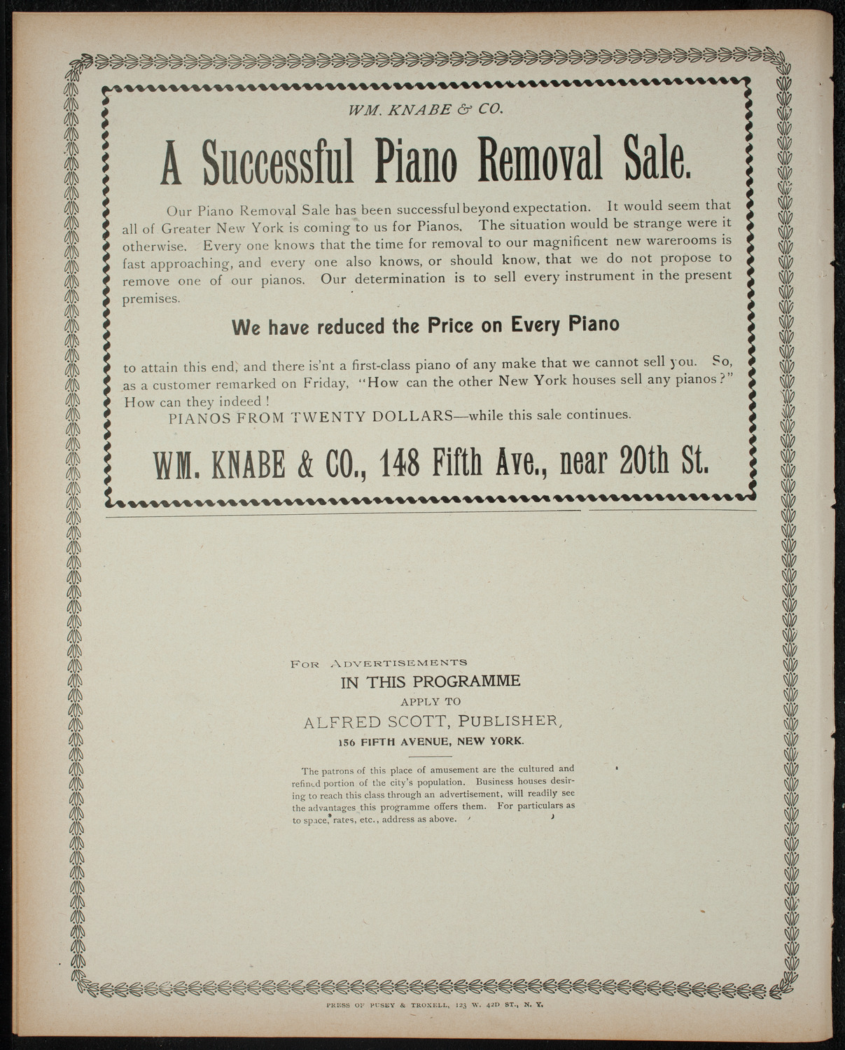 Powers-Arnold Wednesday Morning Musicale, January 4, 1899, program page 8