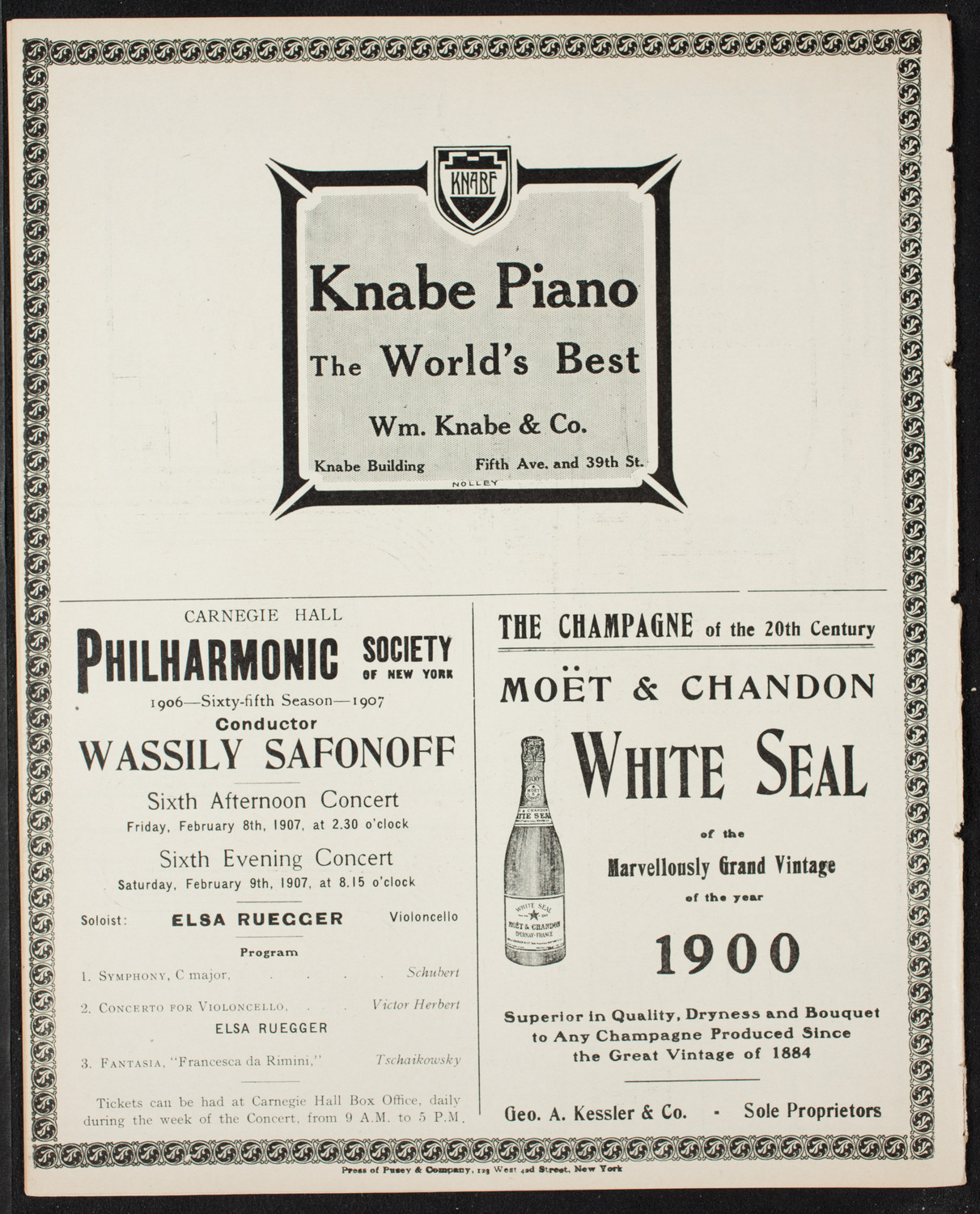 Musurgia, February 5, 1907, program page 12