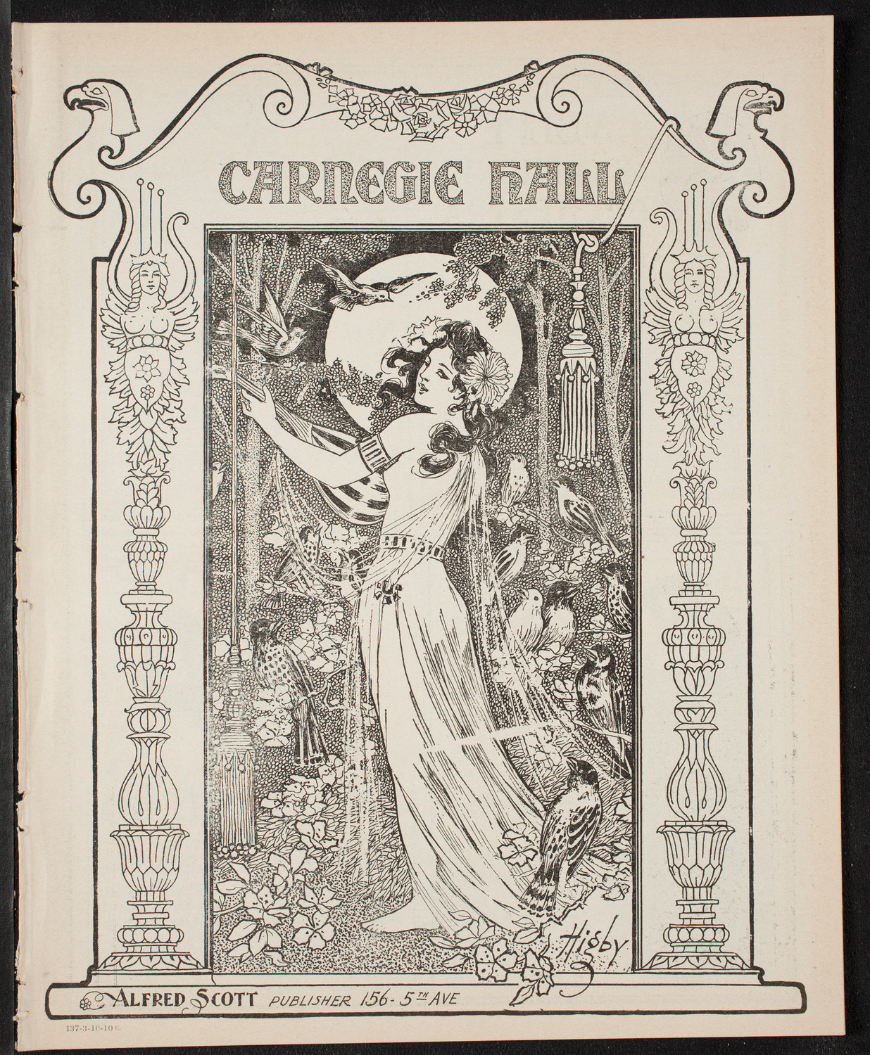 New York Philharmonic, March 10, 1910, program page 1