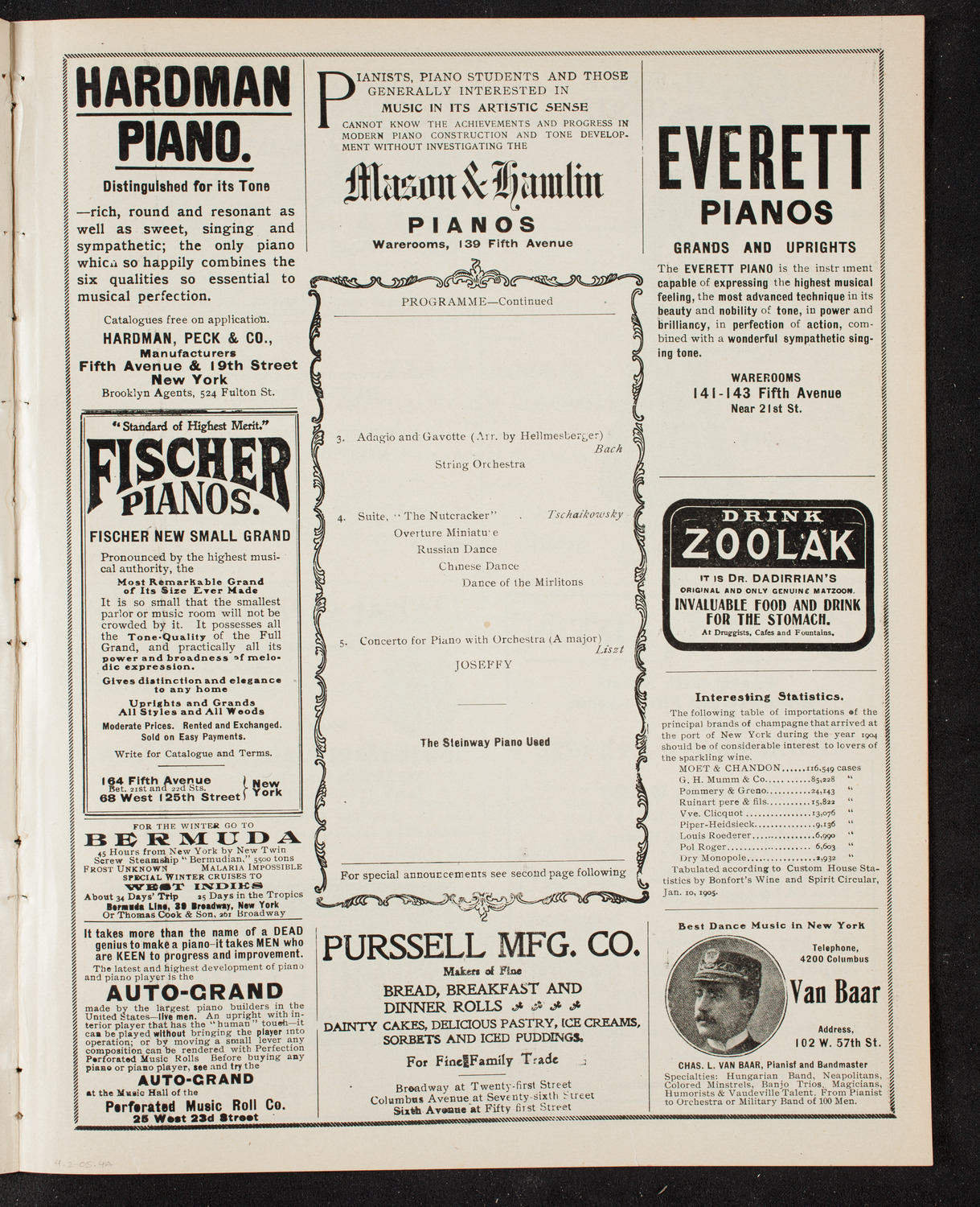 New York Symphony Orchestra, April 2, 1905, program page 7