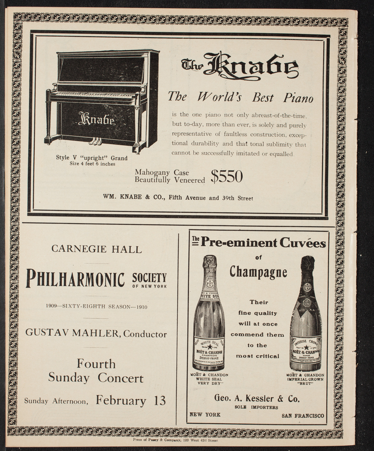 New York Philharmonic, February 4, 1910, program page 12