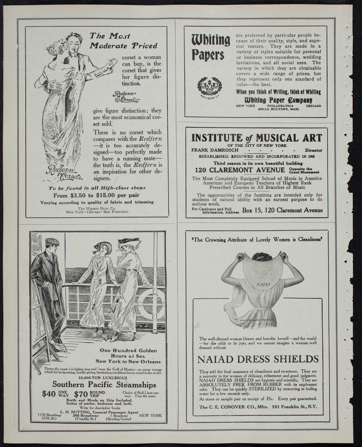 Eugène Ysaÿe, Violin, February 16, 1913, program page 2