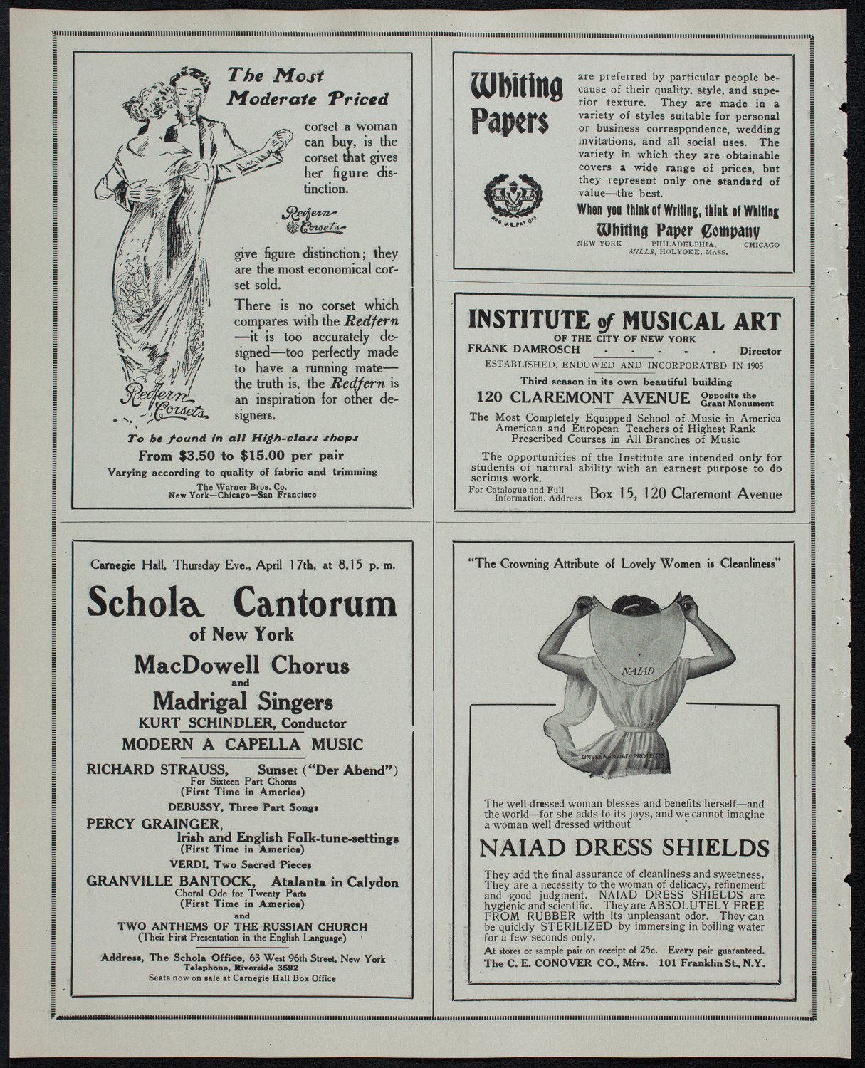 Elena Gerhardt, Soprano, April 15, 1913, program page 2
