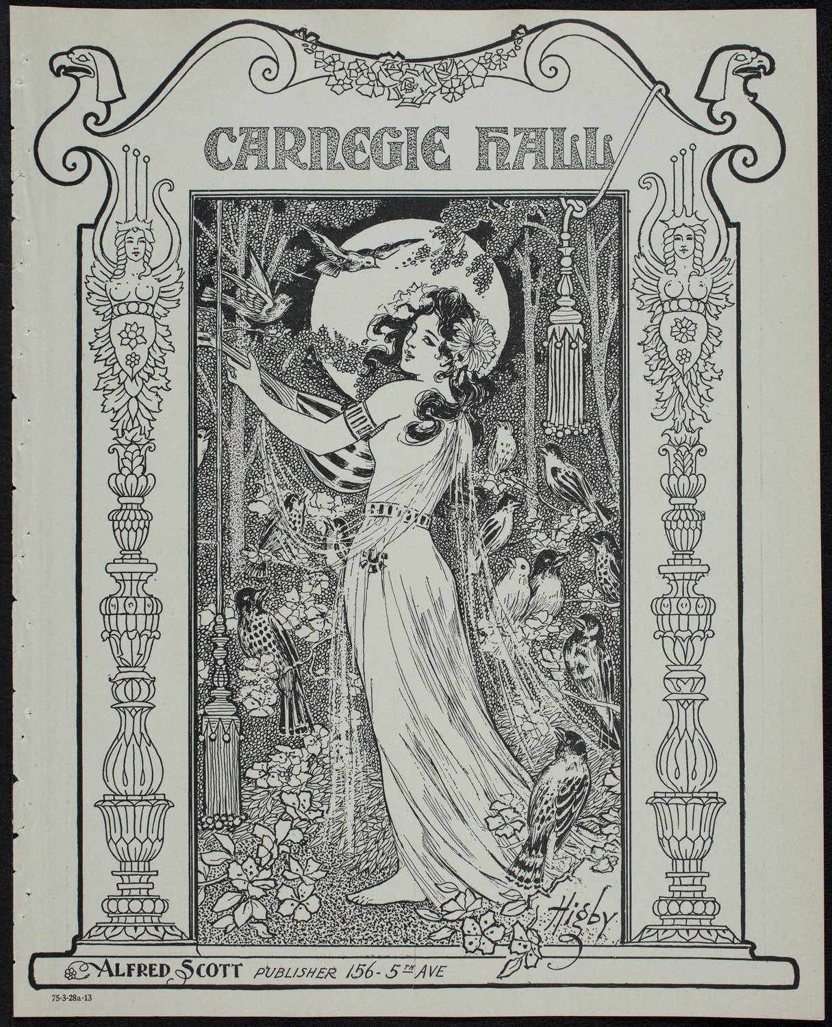 New York Philharmonic, March 28, 1913, program page 1