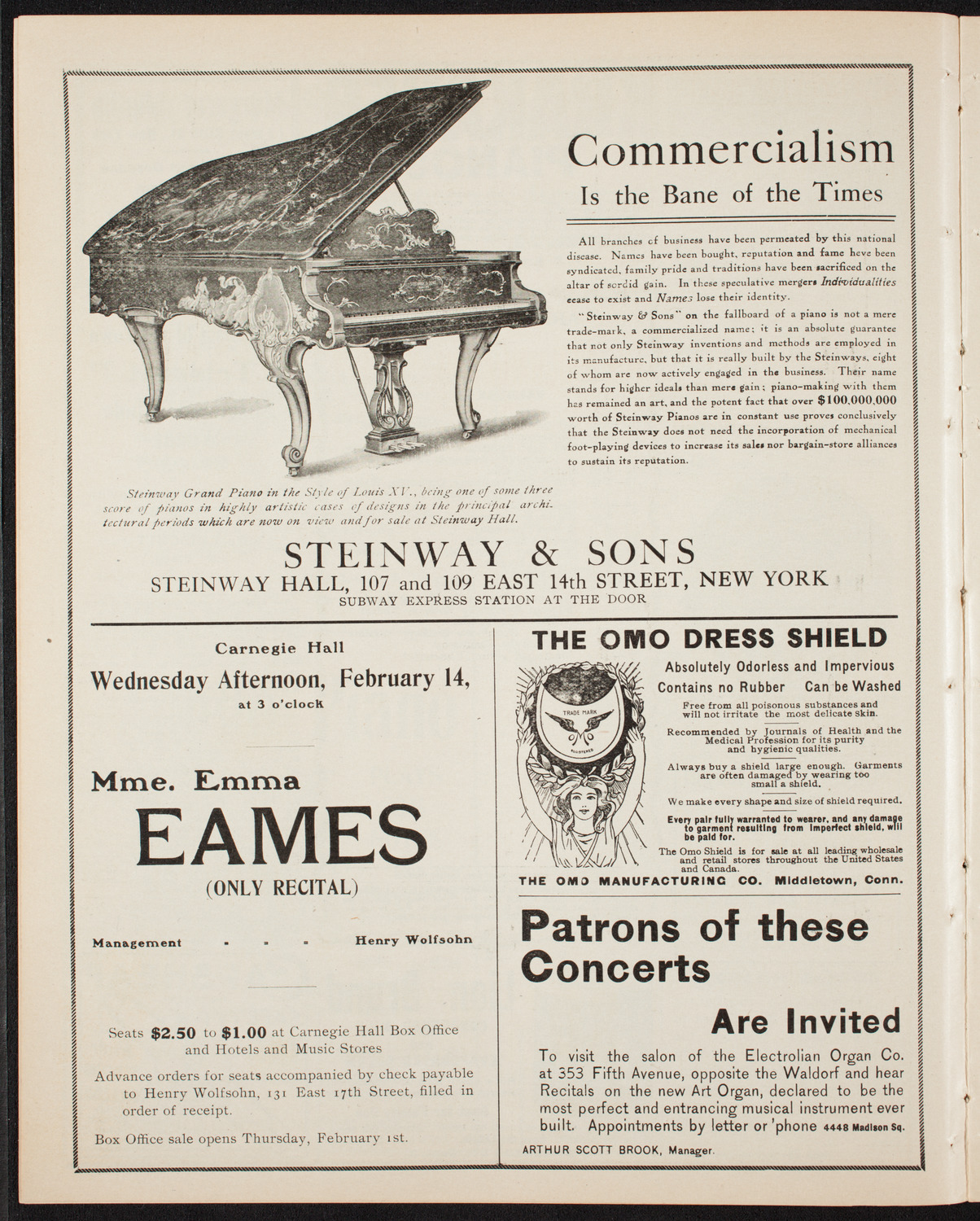 New York Philharmonic, February 9, 1906, program page 4
