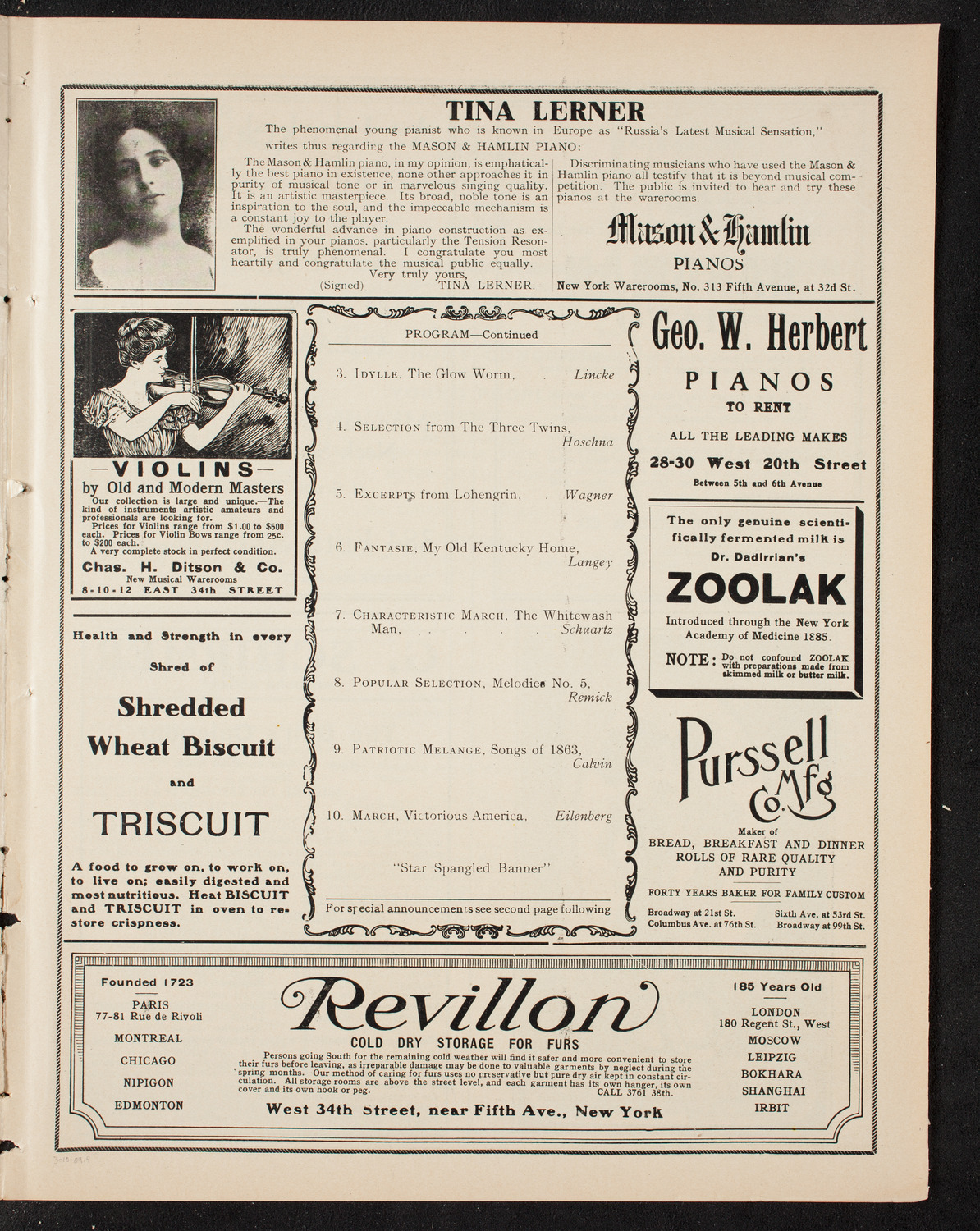 Meeting: Taxpayers Protective Union, March 10, 1909, program page 7