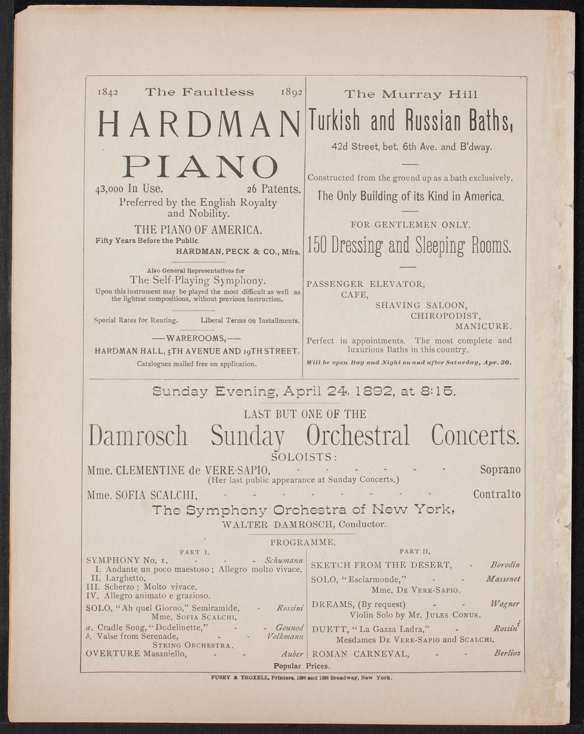 Students of New York College of Music, April 22, 1892, program page 16