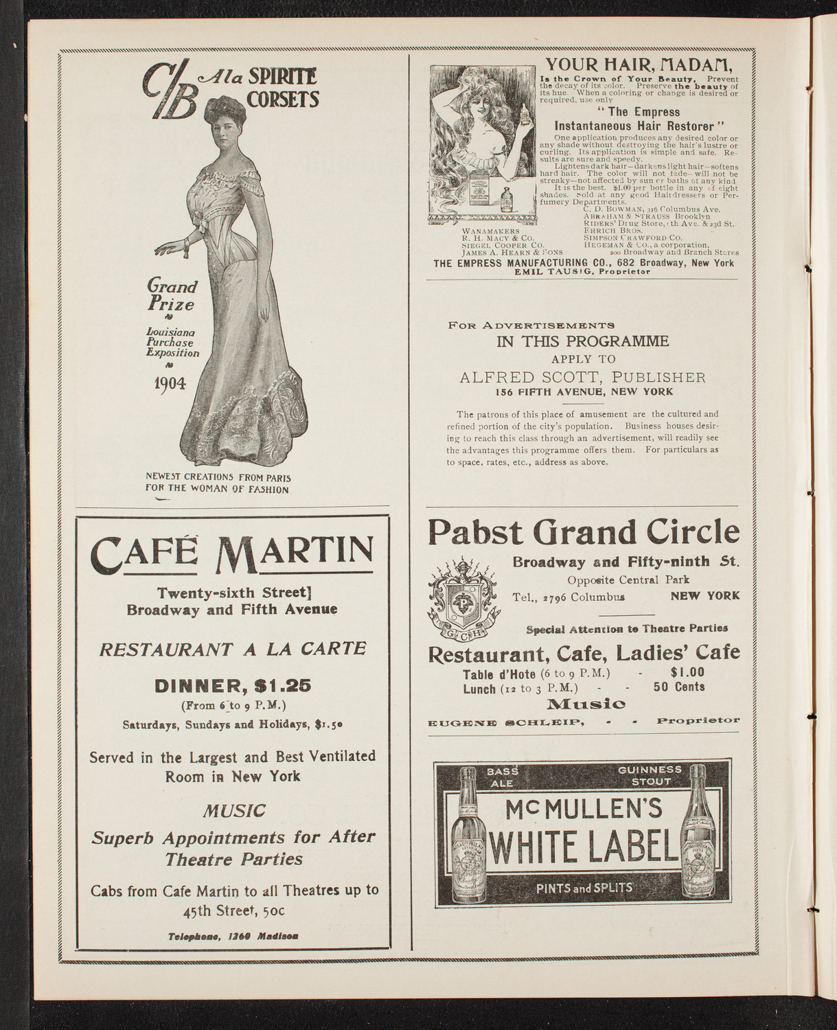 People's Singing Classes, April 30, 1905, program page 8