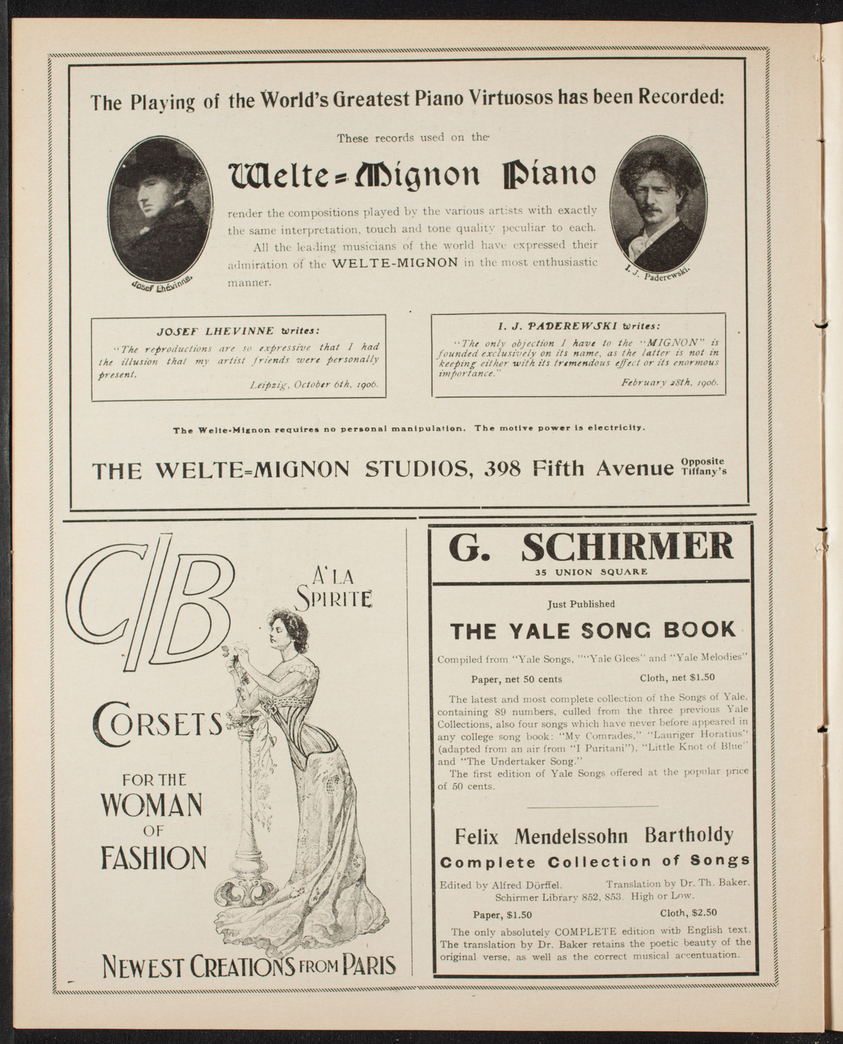 Elmendorf Lecture: England, February 17, 1907, program page 8