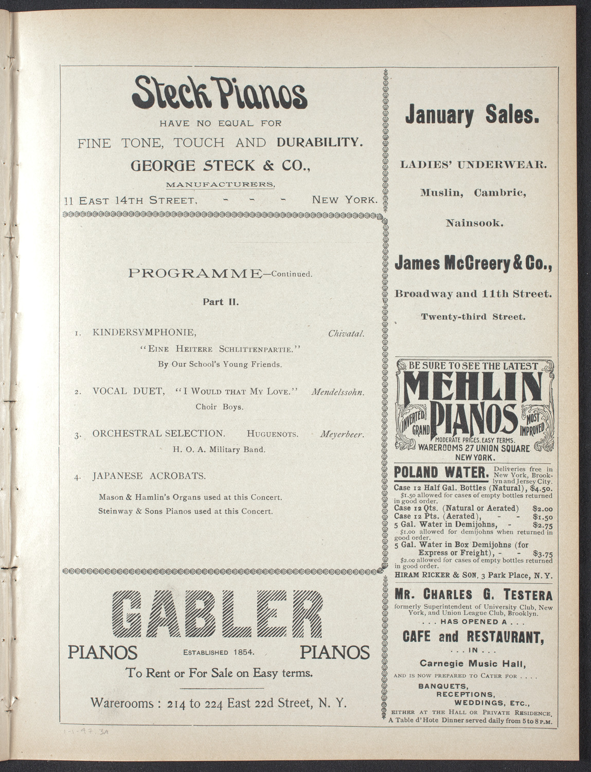 Hebrew Technical School for Girls, January 1, 1897, program page 5