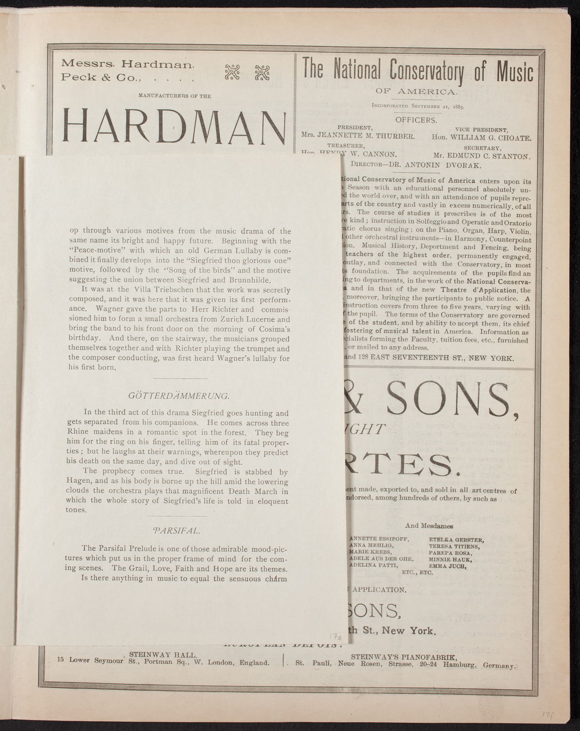 Second Grand Wagner Concert, February 23, 1893, program page 10