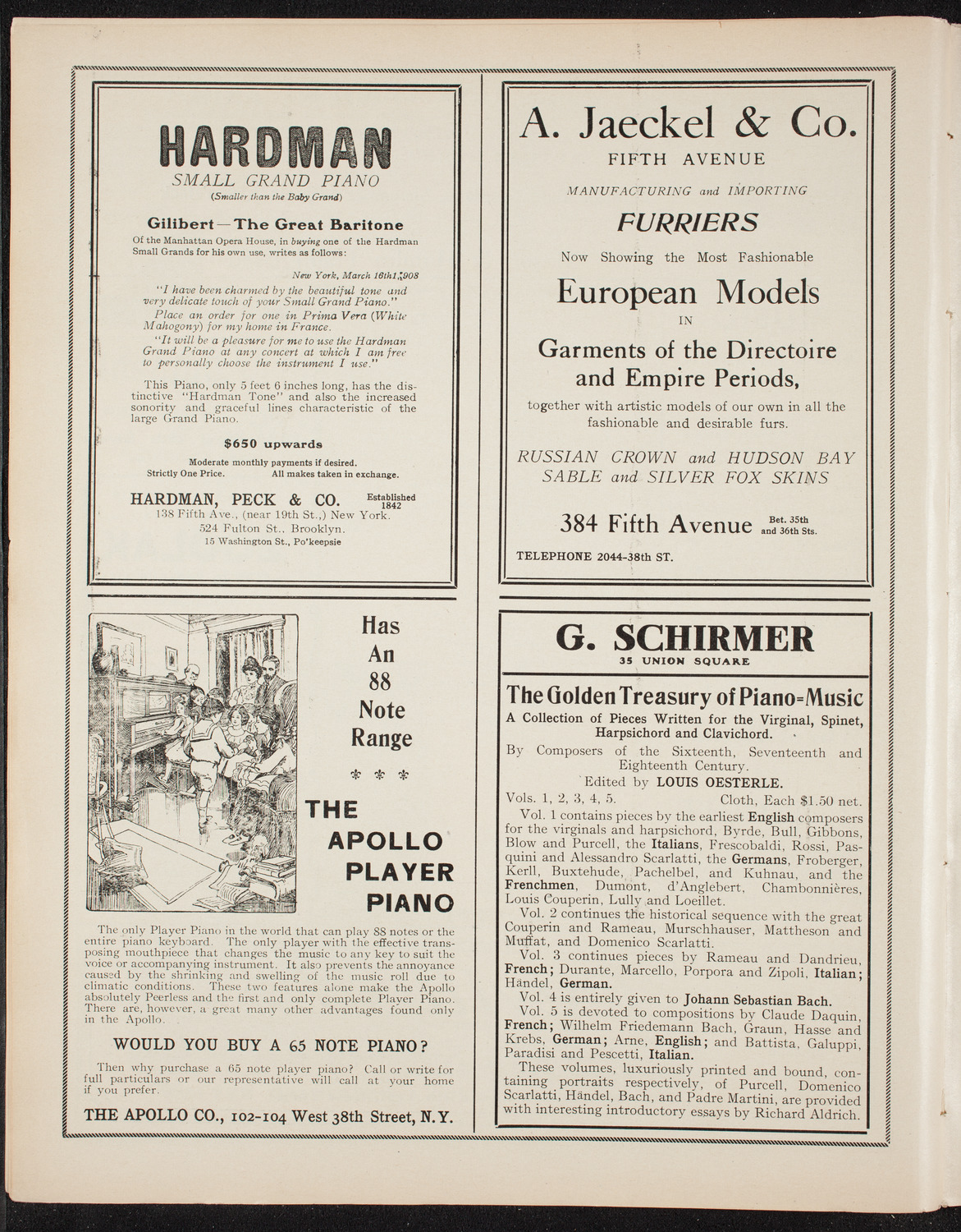 People's Symphony Concert, November 6, 1908, program page 8