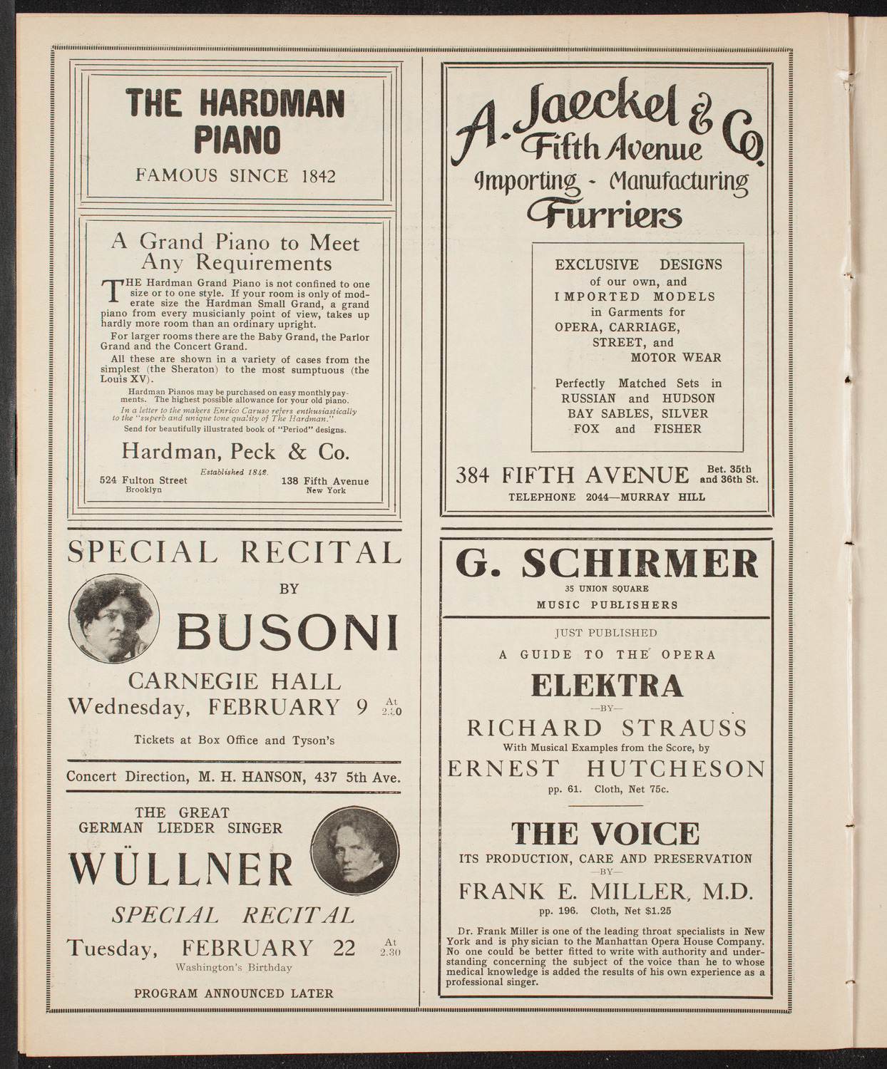 Maud Allan with The Russian Symphony Orchestra, February 2, 1910, program page 8