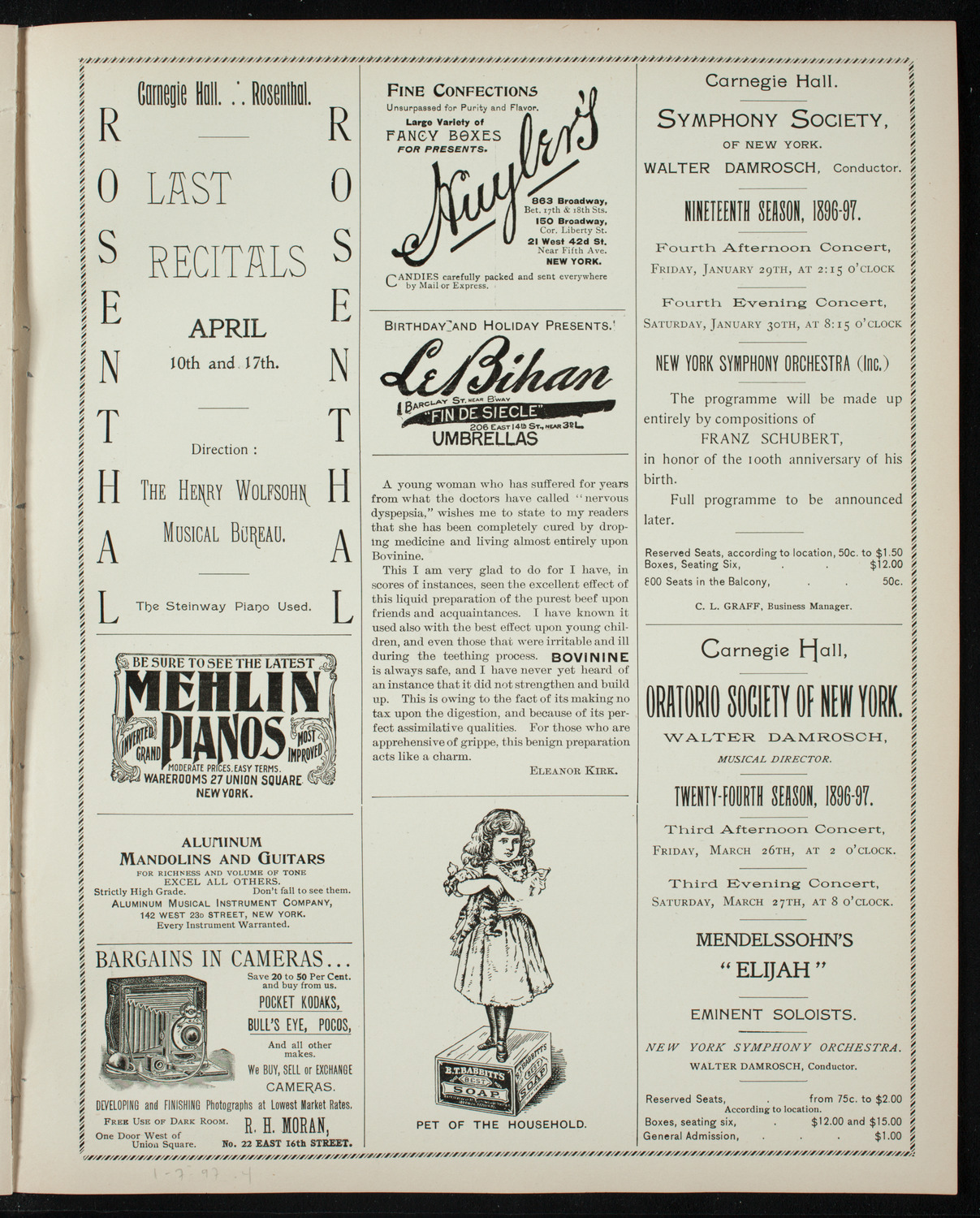 German Liederkranz of New York: 50th Anniversary Concert, January 7, 1897, program page 7