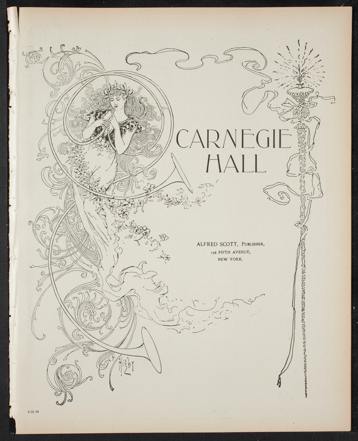 Rally: Volunteers of America, April 24, 1899, program page 1