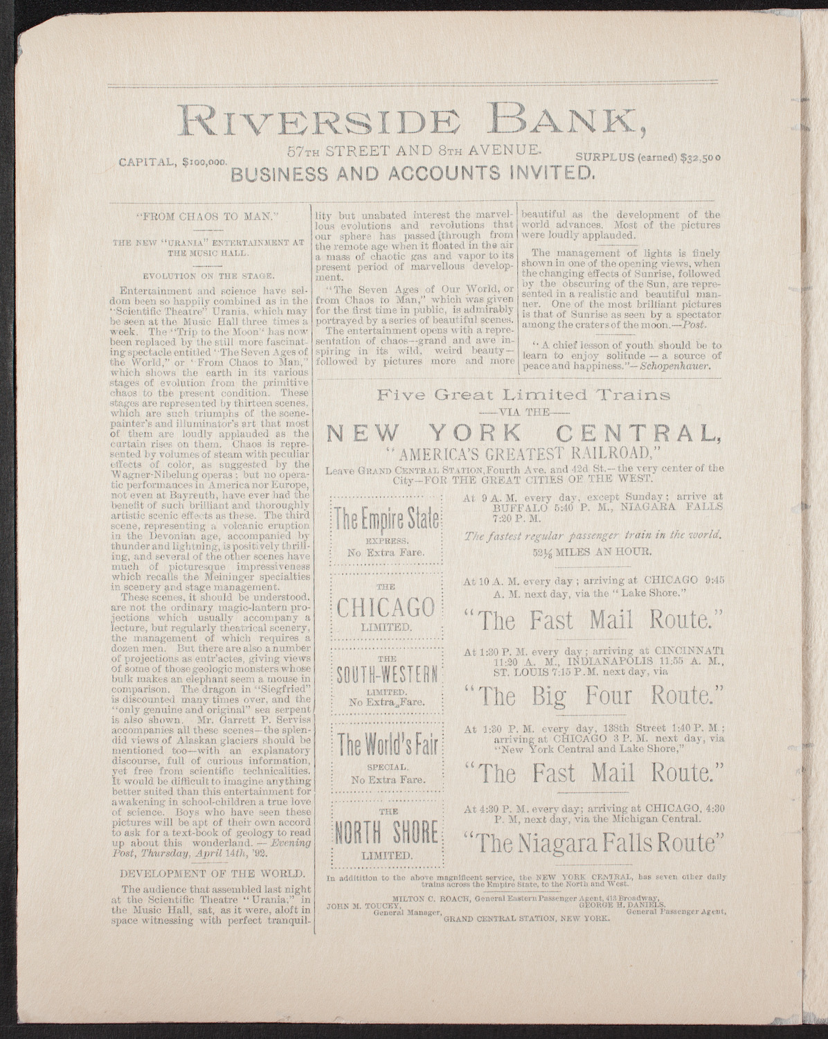 Saidee V. Milne assisted by Cecelia Bradford, Laura Schirmer-Mapleson, Sarah Baron Anderson, Alberto Pardo, and Others, April 18, 1892, program page 6