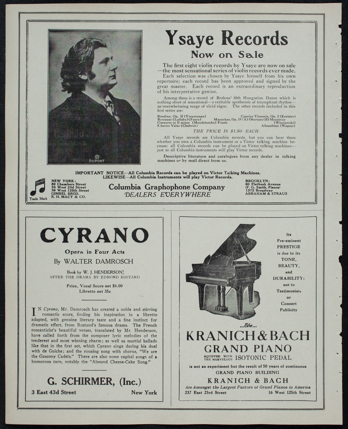 Morris Rosenfeld Jubilee Concert, March 8, 1913, program page 6