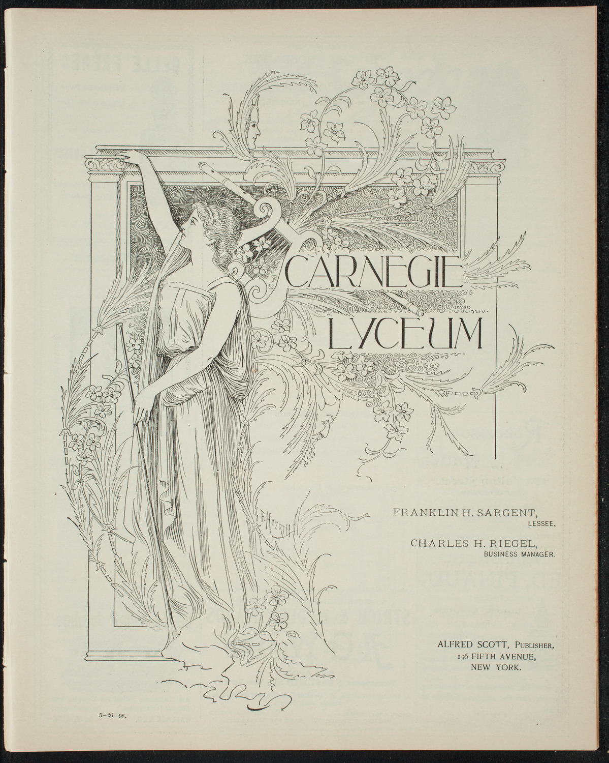 Students of Angela Gallagher, May 26, 1898, program page 1
