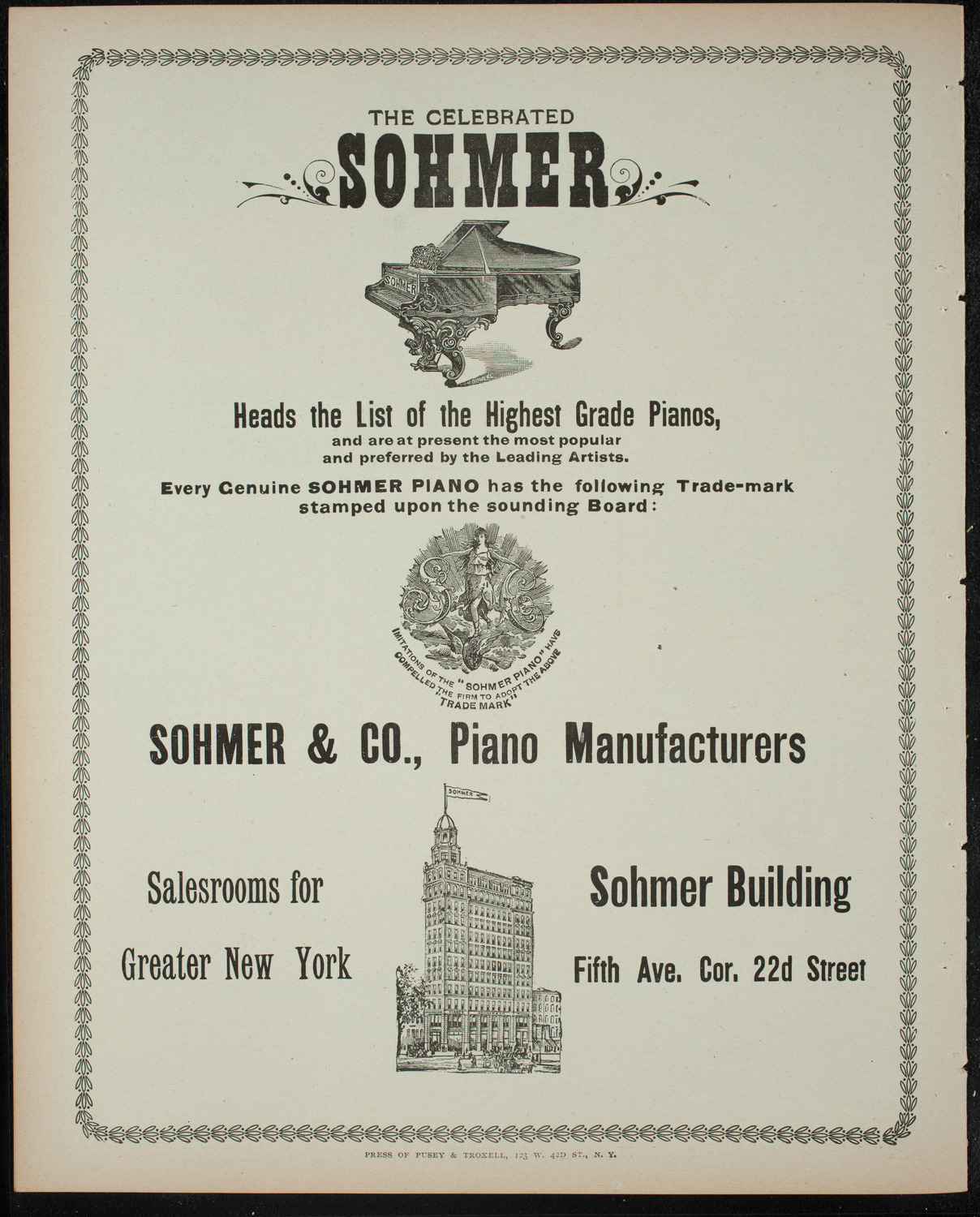 Benefit for the De Peyster Home for Invalid Children by The Merrymakers, February 25, 1899, program page 8